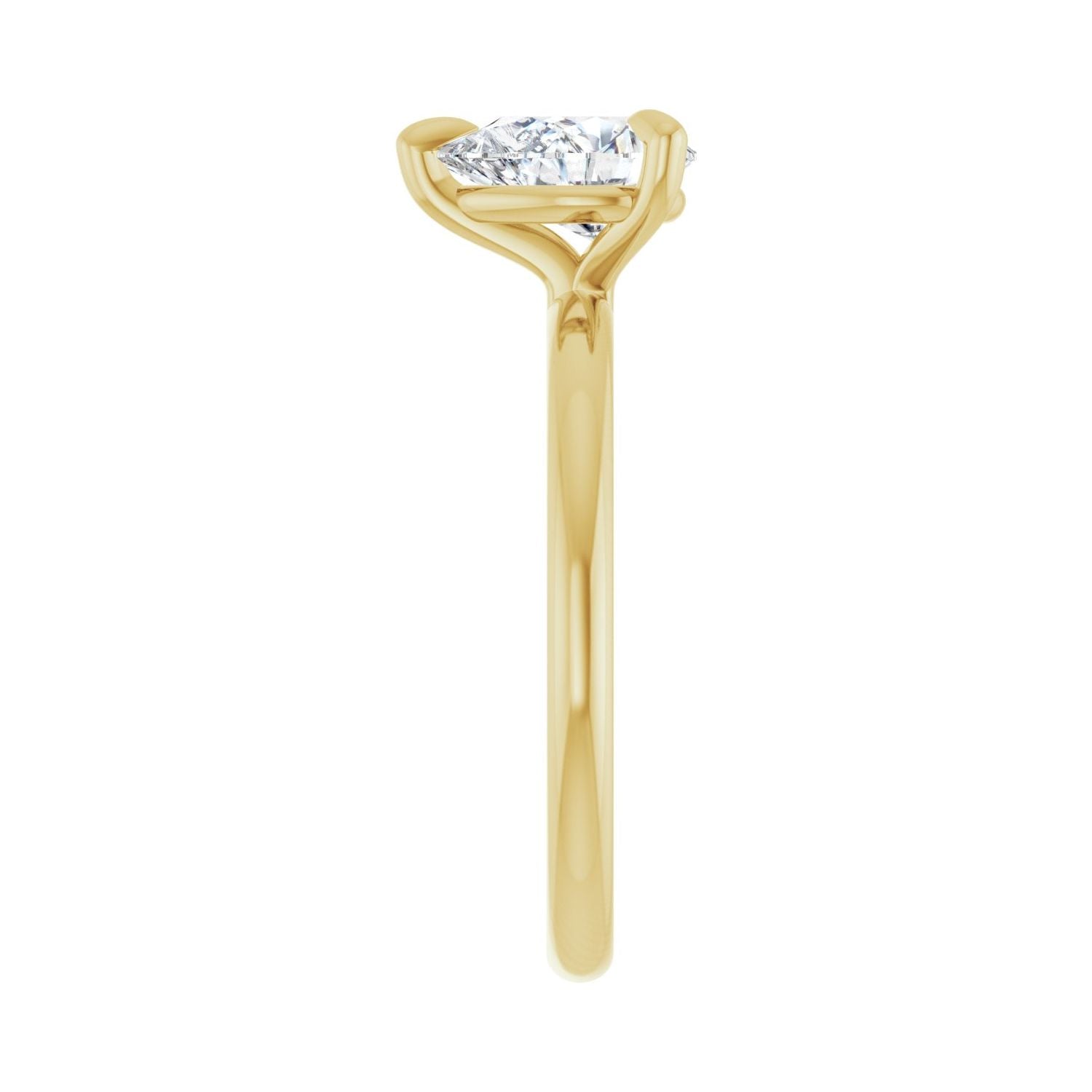Pear Solitaire Engagement Ring | Metal Type=14K Yellow Gold | Center Stone Size=1.5 CT | Image 4