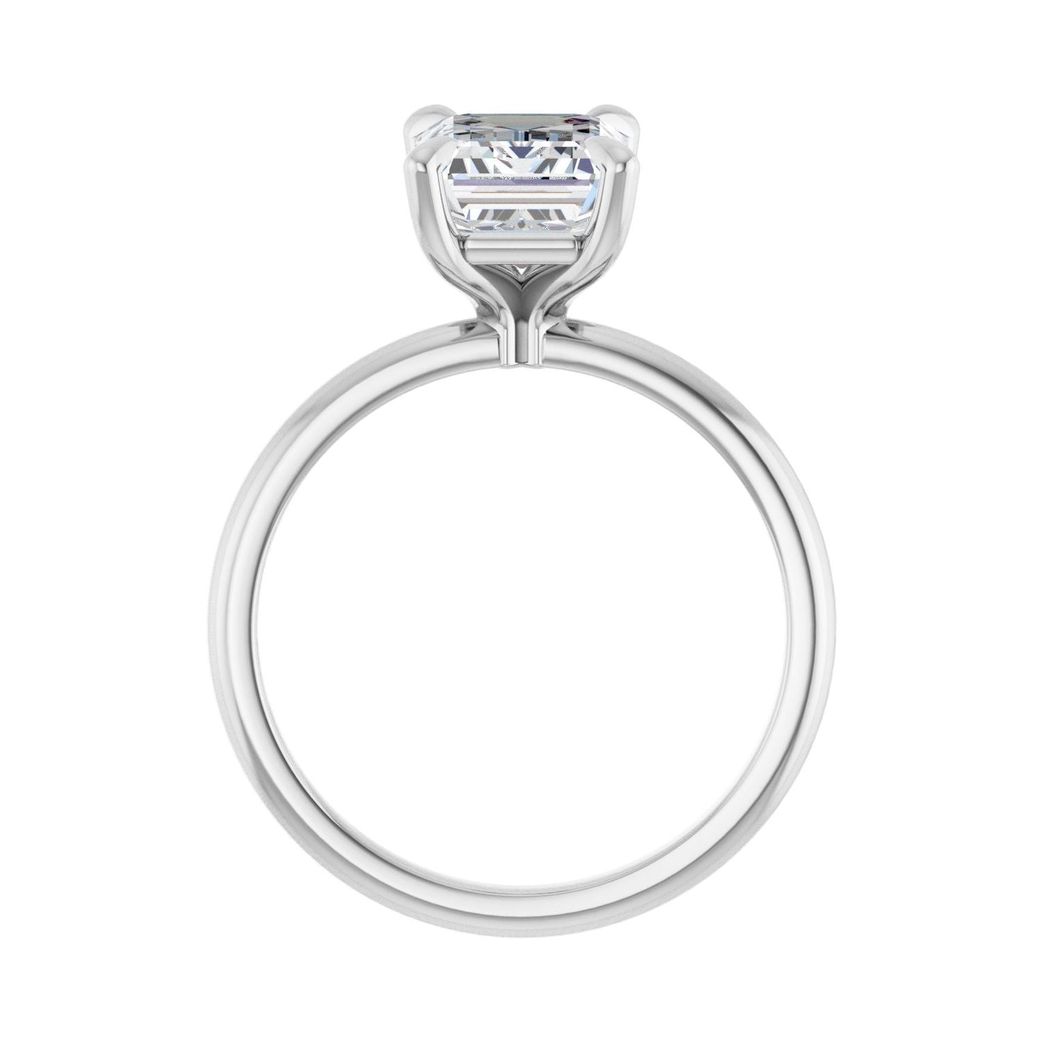 Emerald Solitaire Engagement Ring | Metal Type=14K White Gold | Center Stone Size=2.5 CT | Image 2