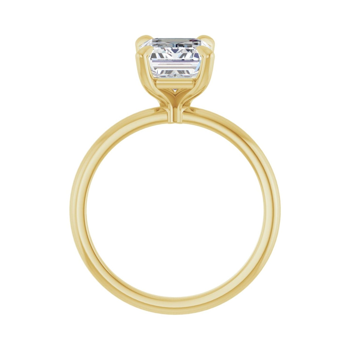 Emerald Solitaire Engagement Ring | Metal Type=14K Yellow Gold | Center Stone Size=2.5 CT | Image 2