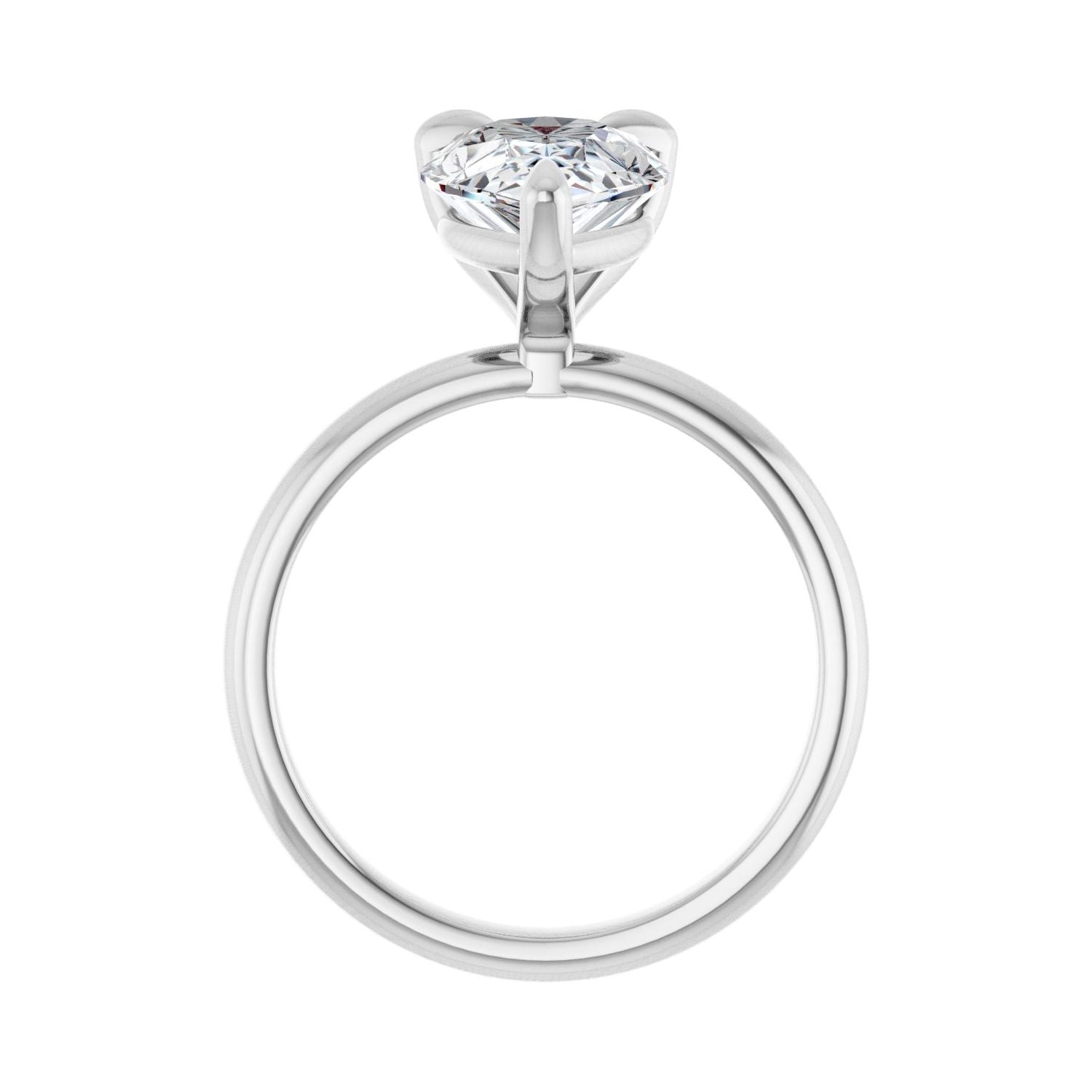 Pear Solitaire Engagement Ring | Metal Type=14K White Gold | Center Stone Size=3 CT | Image 2