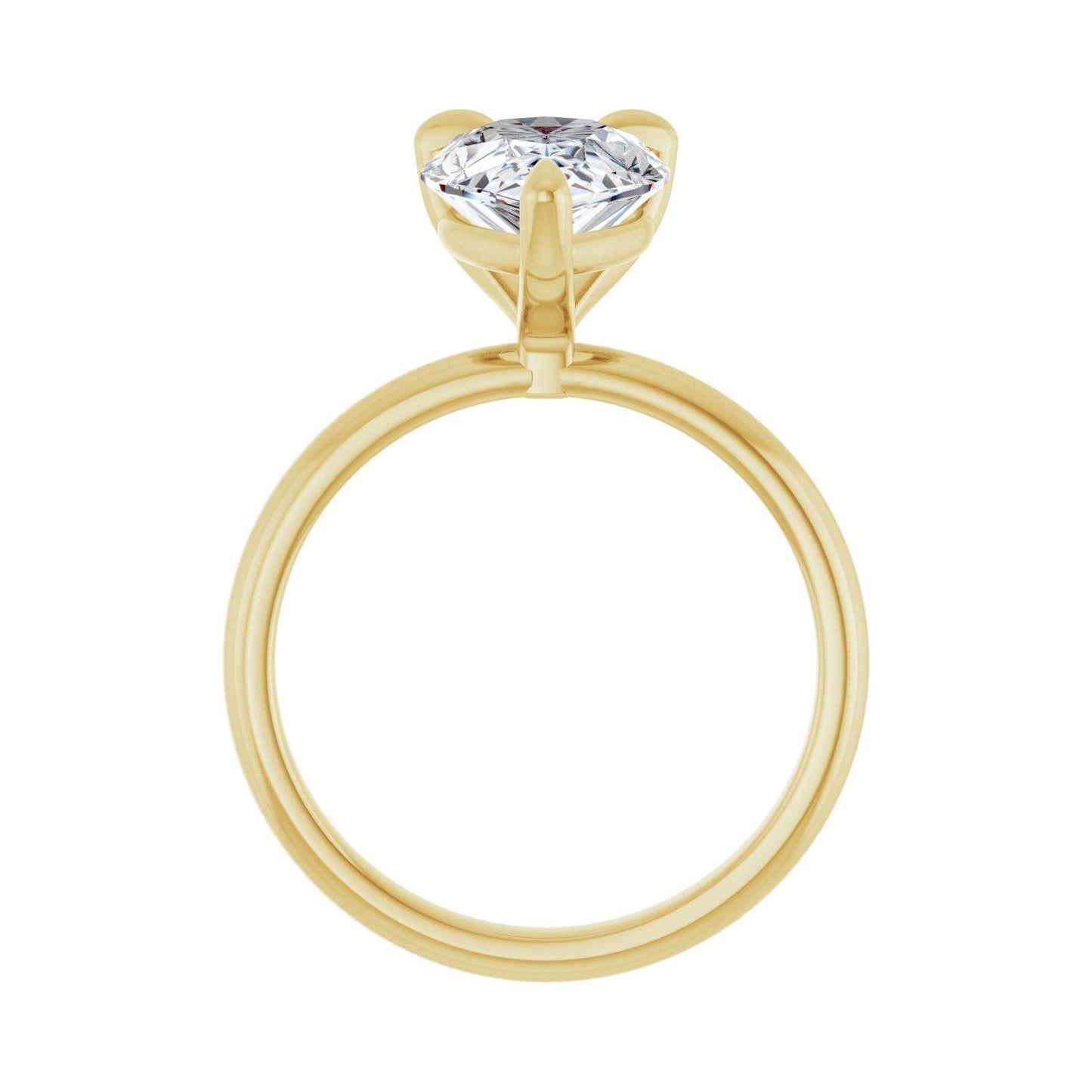 Pear Solitaire Engagement Ring | Metal Type=14K Yellow Gold | Center Stone Size=3 CT | Image 2