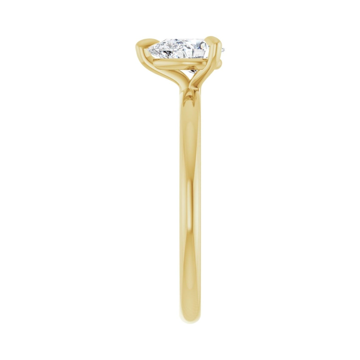 Pear Solitaire Engagement Ring | Metal Type=14K Yellow Gold | Center Stone Size=1 CT | Image 4