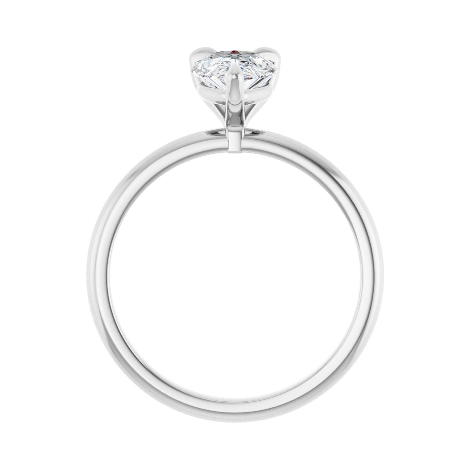 Pear Solitaire Engagement Ring | Metal Type=14K White Gold | Center Stone Size=1.5 CT | Image 2