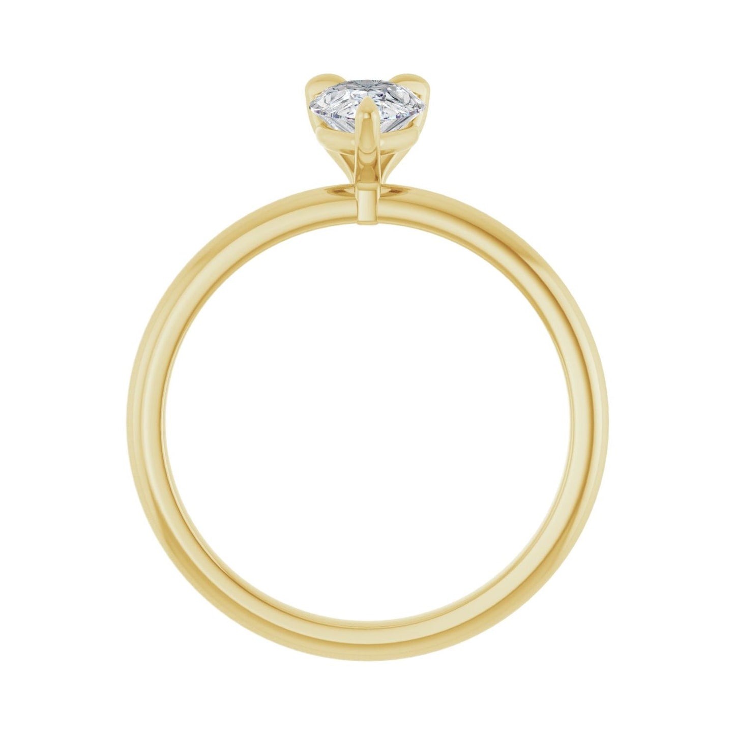 Pear Solitaire Engagement Ring | Metal Type=14K Yellow Gold | Center Stone Size=1 CT | Image 2