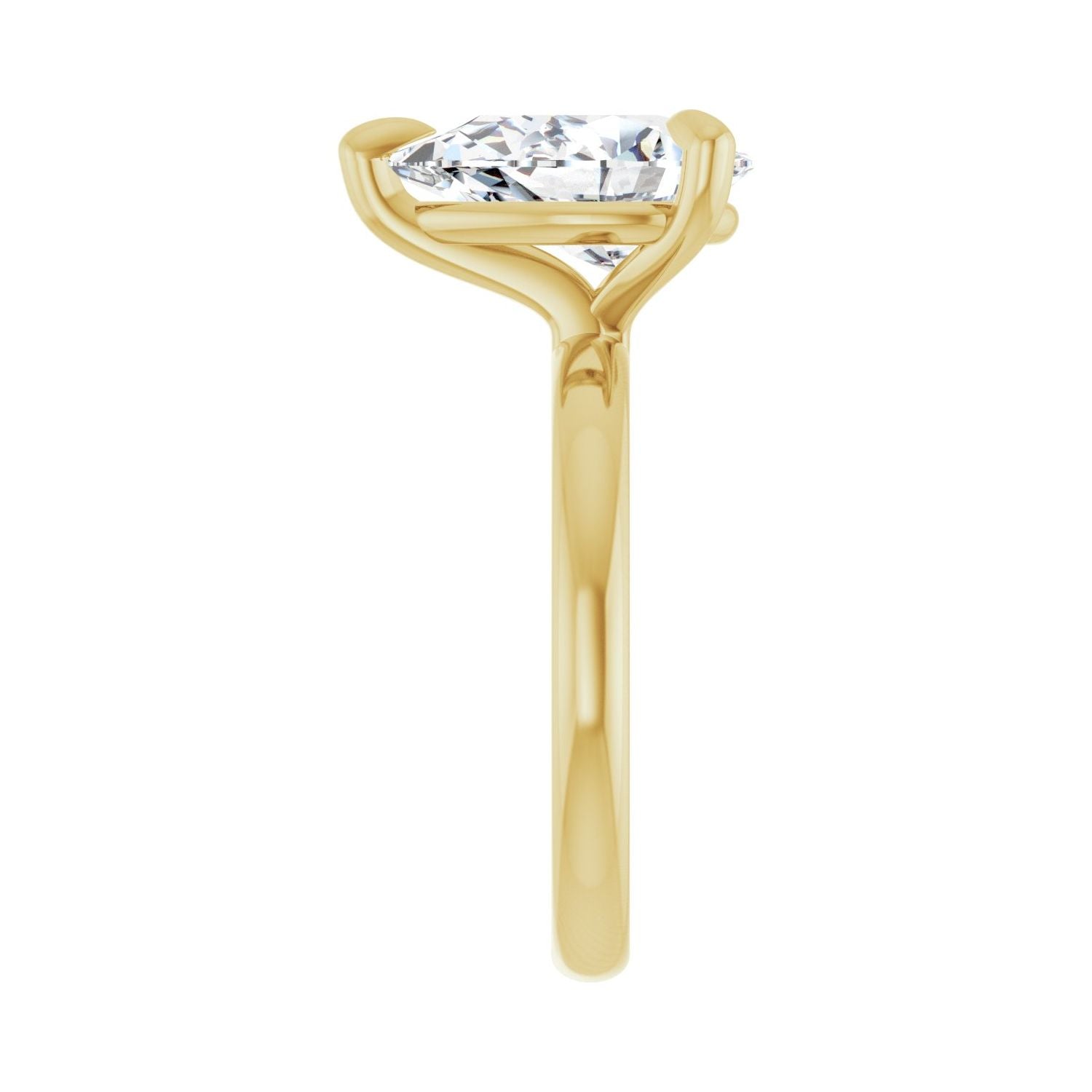 Pear Solitaire Engagement Ring | Metal Type=14K Yellow Gold | Center Stone Size=3 CT | Image 4