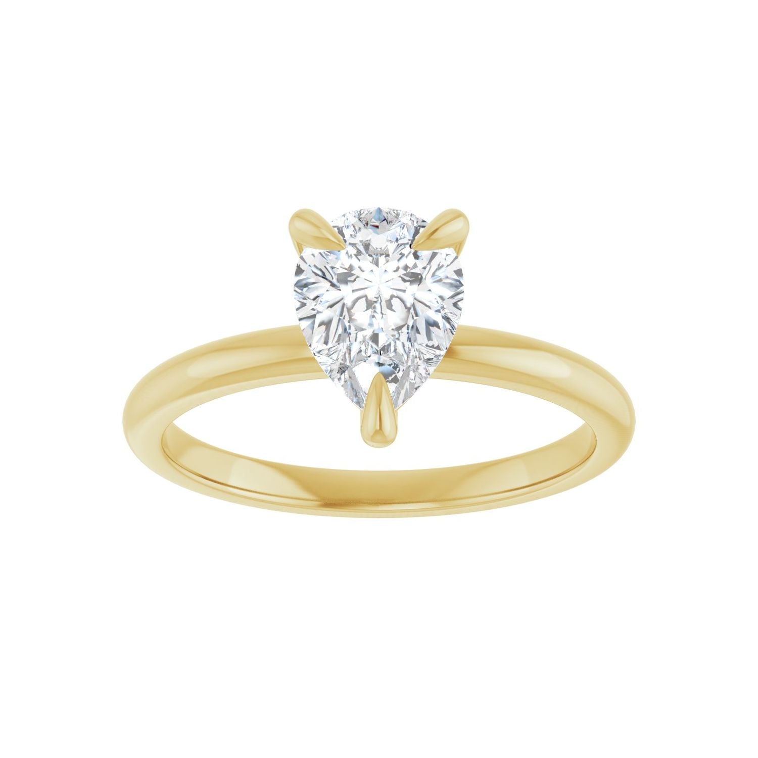 Pear Solitaire Engagement Ring | Metal Type=14K Yellow Gold | Center Stone Size=1.5 CT | Image 3