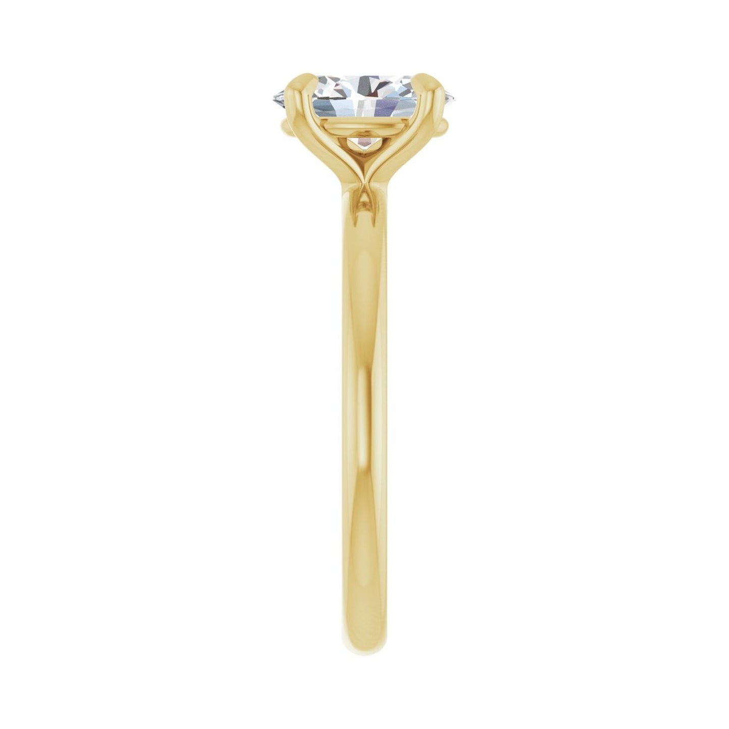 Oval Solitaire Engagement Ring | Metal Type=14K Yellow Gold | Center Stone Size=1.5 CT | Image 4