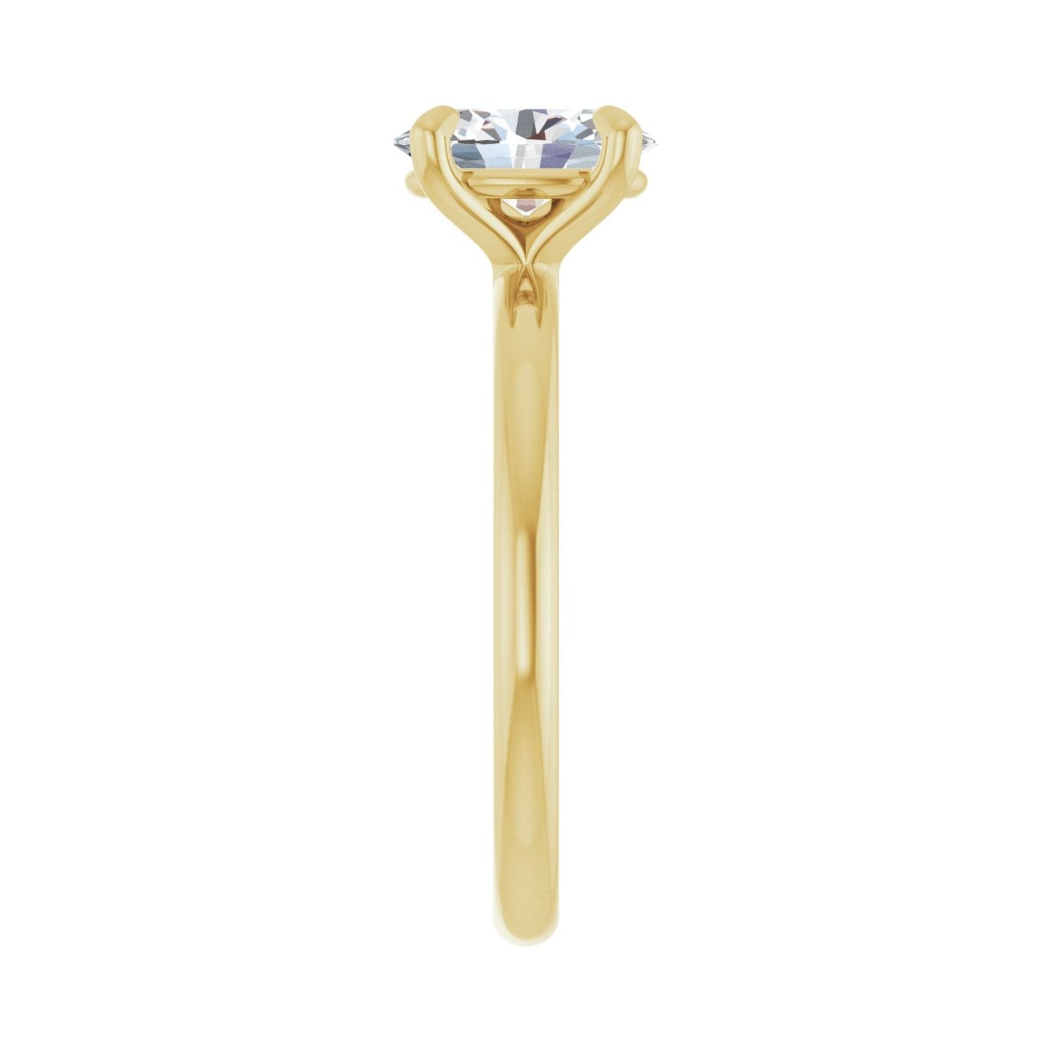 Oval Solitaire Engagement Ring | Metal Type=14K Yellow Gold | Center Stone Size=1.5 CT | Image 4