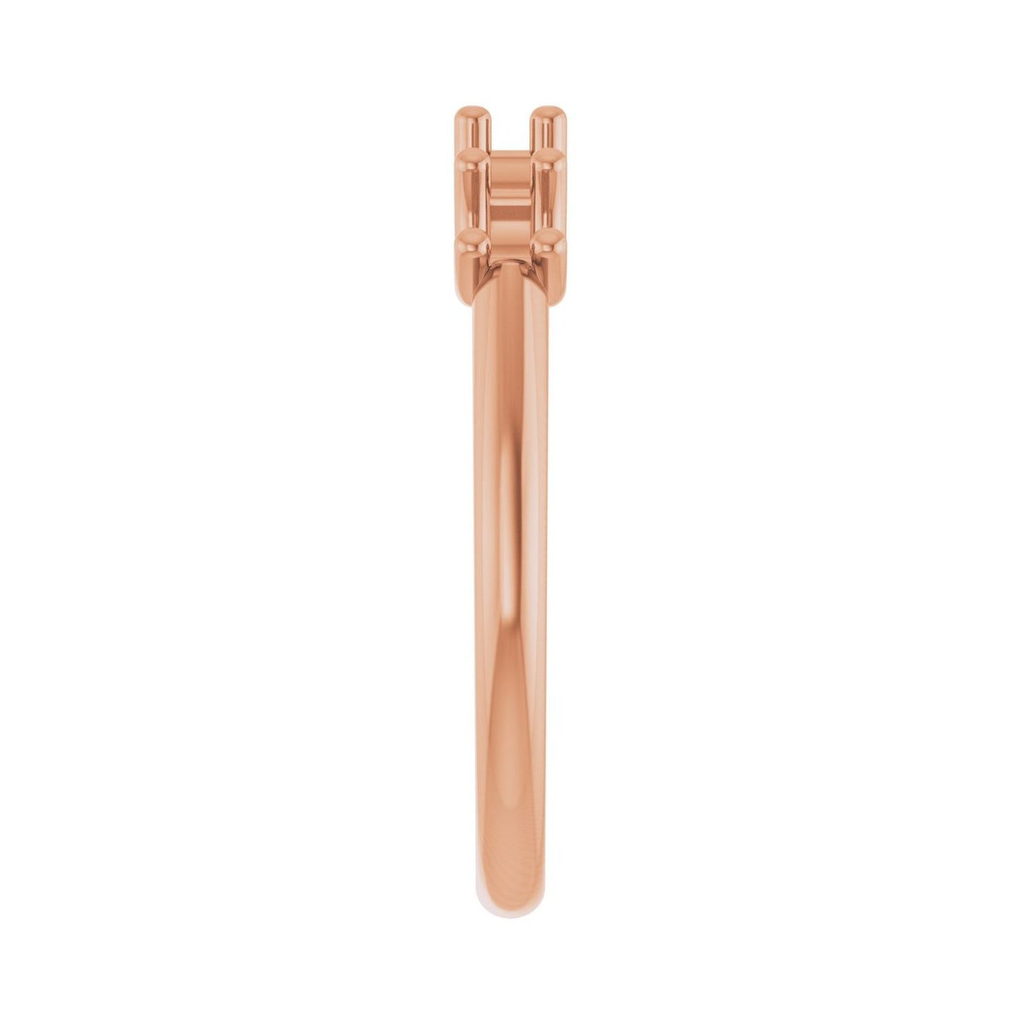 U-Prong Five-Stone Anniversary Band - Round 3MM-4MM | Metal Type=14K Rose Gold | Diamond Size=3.5MM | Image 1