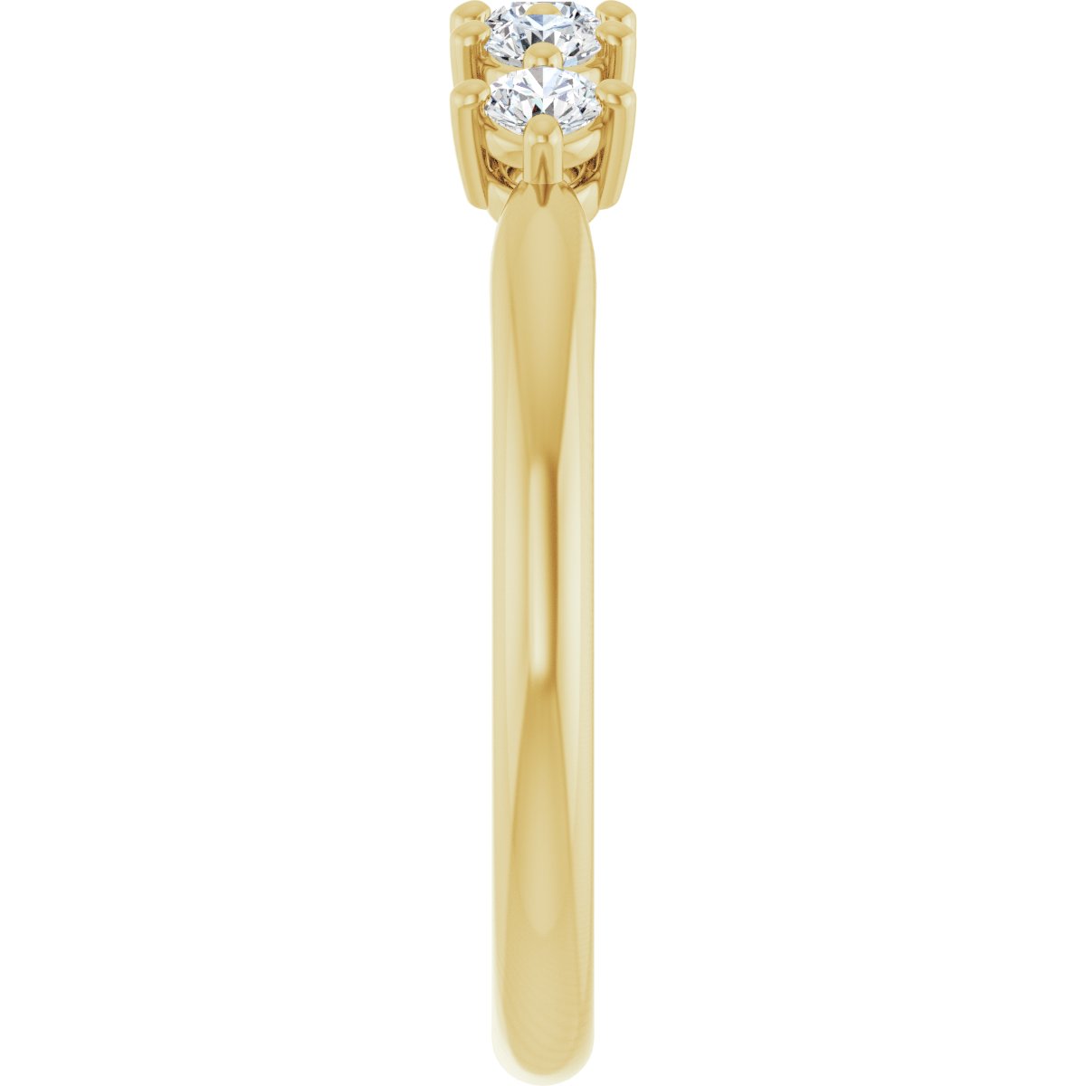 Five-Stone Anniversary Band - Round | Metal Type=14K Yellow Gold | Diamond Size=2.5MM | Image 2