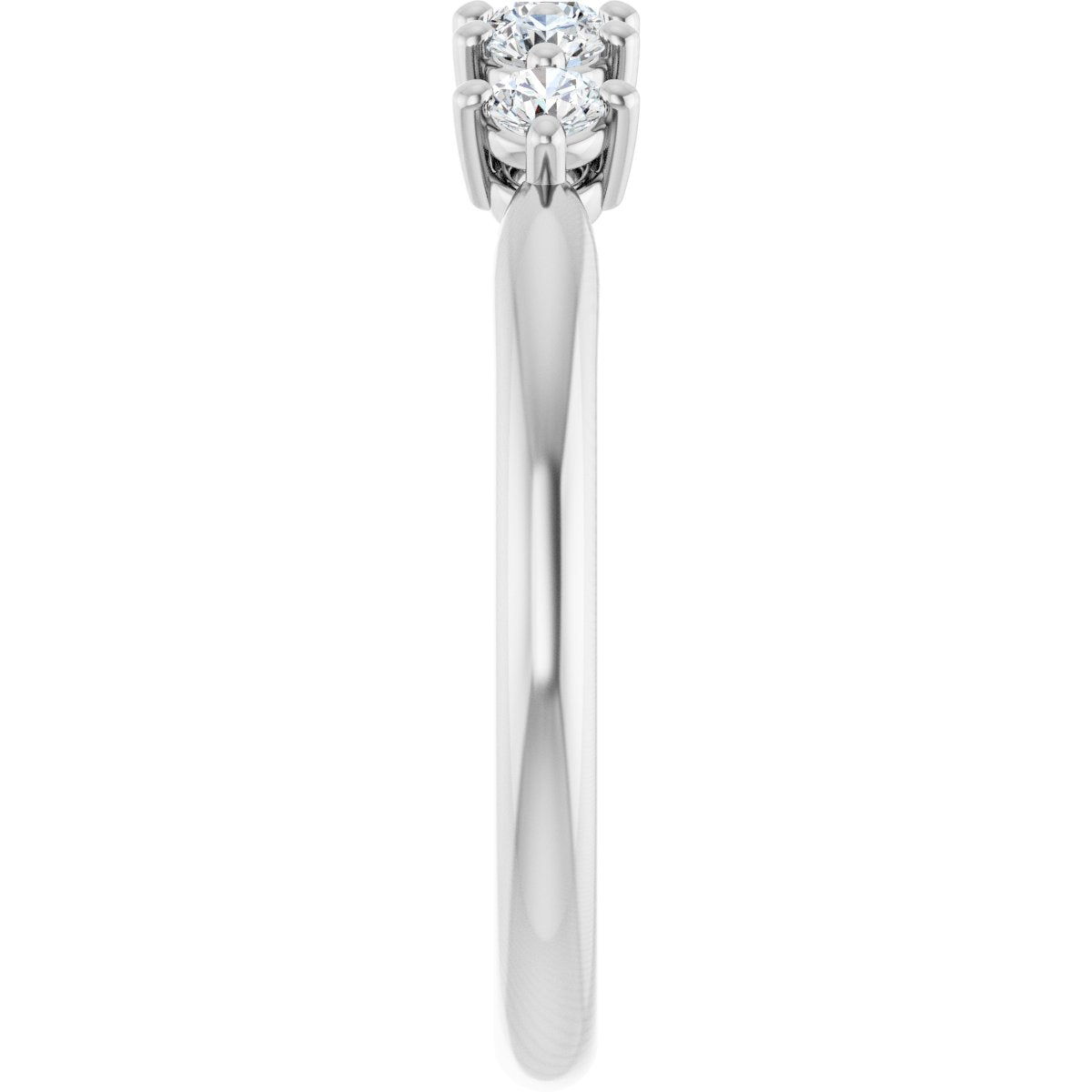 Five-Stone Anniversary Band - Round | Metal Type=14K White Gold | Diamond Size=2.5MM | Image 2