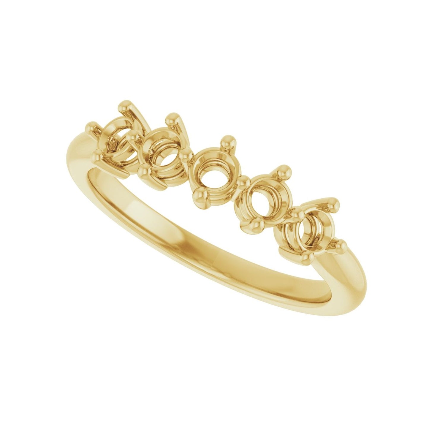 Five-Stone Anniversary Band - Round 3MM-4MM | Metal Type=14K Yellow Gold | Diamond Size=3MM | Image 2