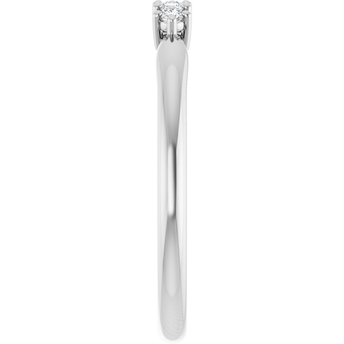 Five-Stone Anniversary Band - Round | Metal Type=14K White Gold | Diamond Size=1.5MM | Image 2