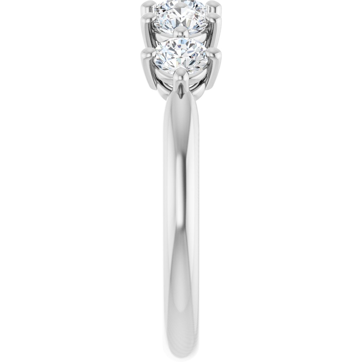 Five-Stone Anniversary Band - Round | Metal Type=14K White Gold | Diamond Size=3.5MM | Image 2