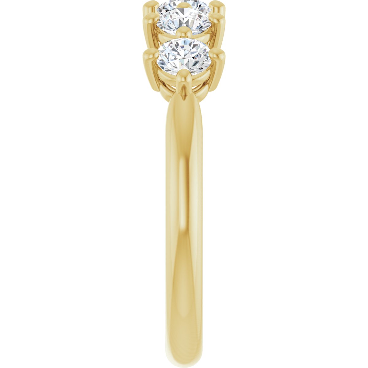 Five-Stone Anniversary Band - Round | Metal Type=14K Yellow Gold | Diamond Size=3.5MM | Image 2