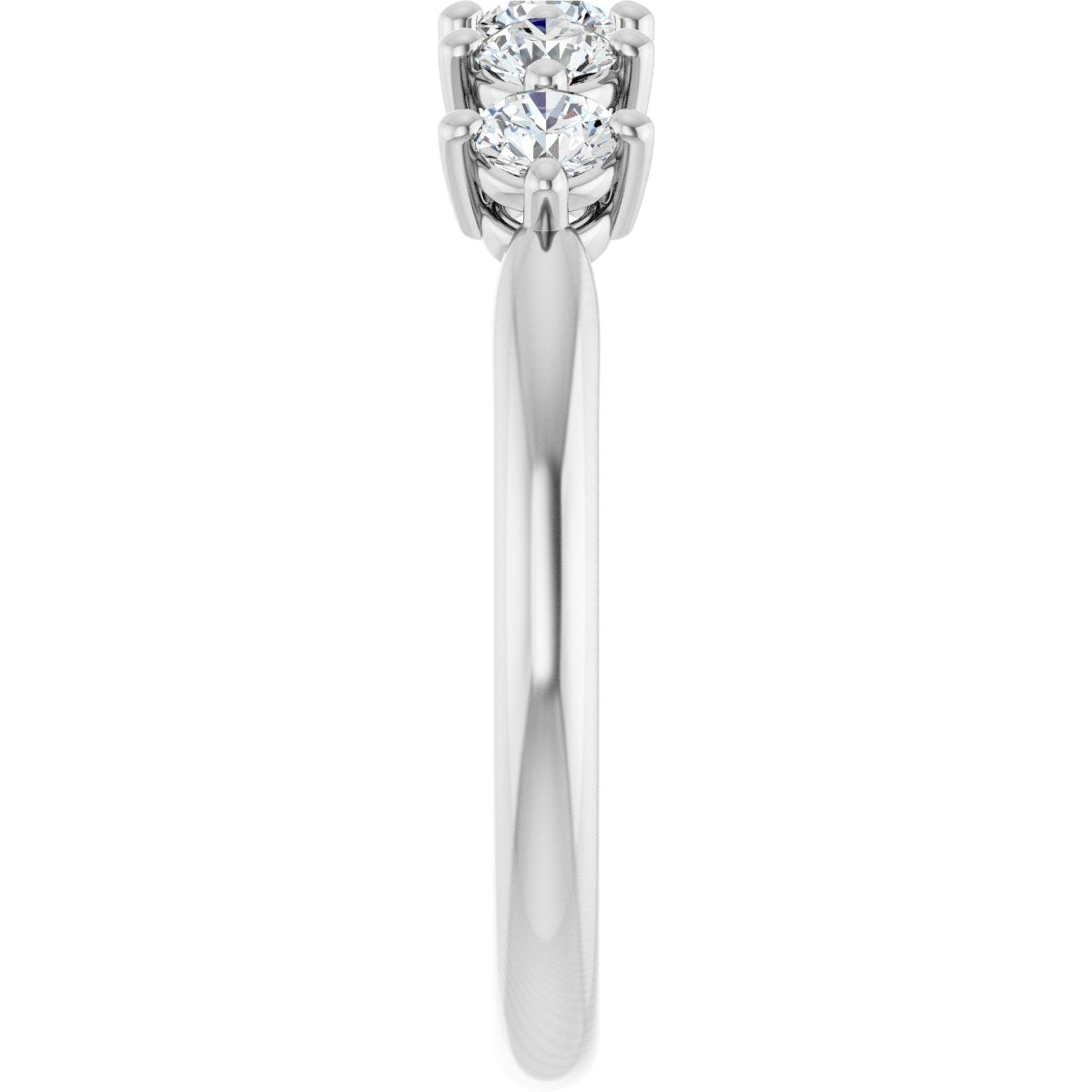 Five-Stone Anniversary Band - Round | Metal Type=14K White Gold | Diamond Size=3MM | Image 2