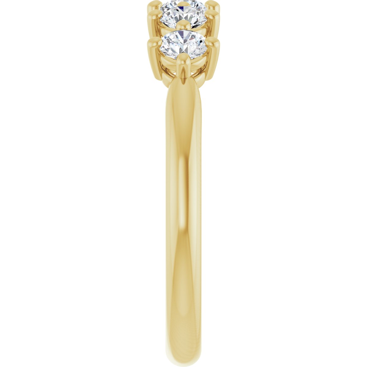 Five-Stone Anniversary Band - Round | Metal Type=14K Yellow Gold | Diamond Size=3MM | Image 2