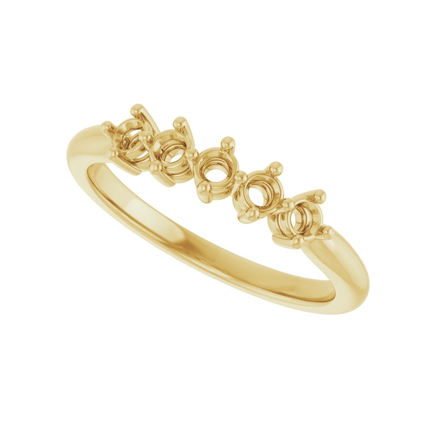 Five-Stone Anniversary Band - Round 1MM-2.5MM | Metal Type=14K Yellow Gold | Diamond Size=2.5MM | Image 2