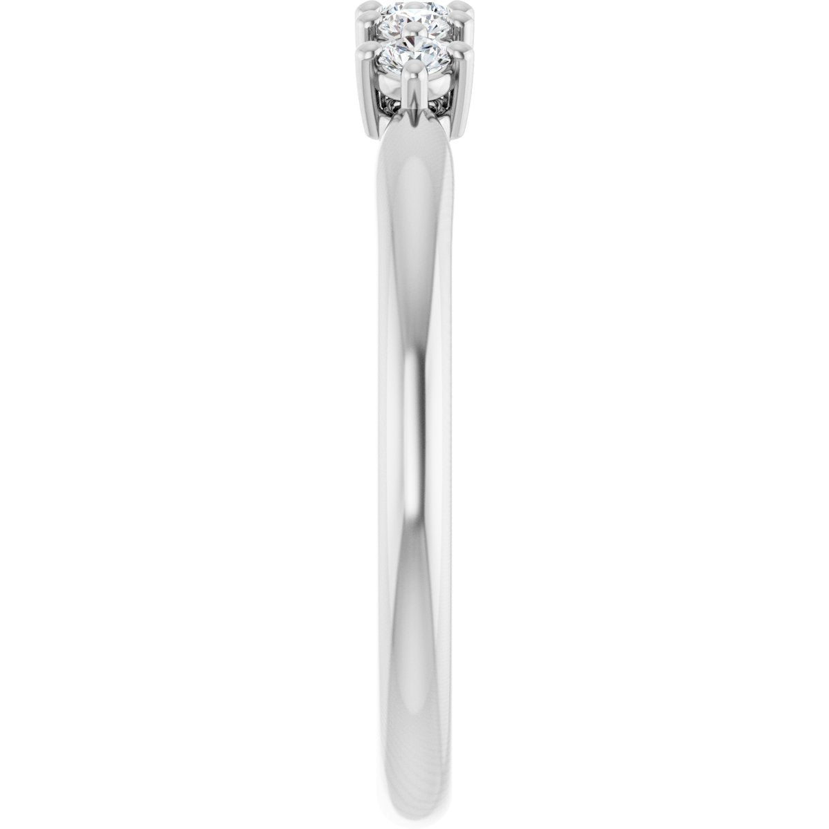Five-Stone Anniversary Band - Round | Metal Type=14K White Gold | Diamond Size=2MM | Image 2