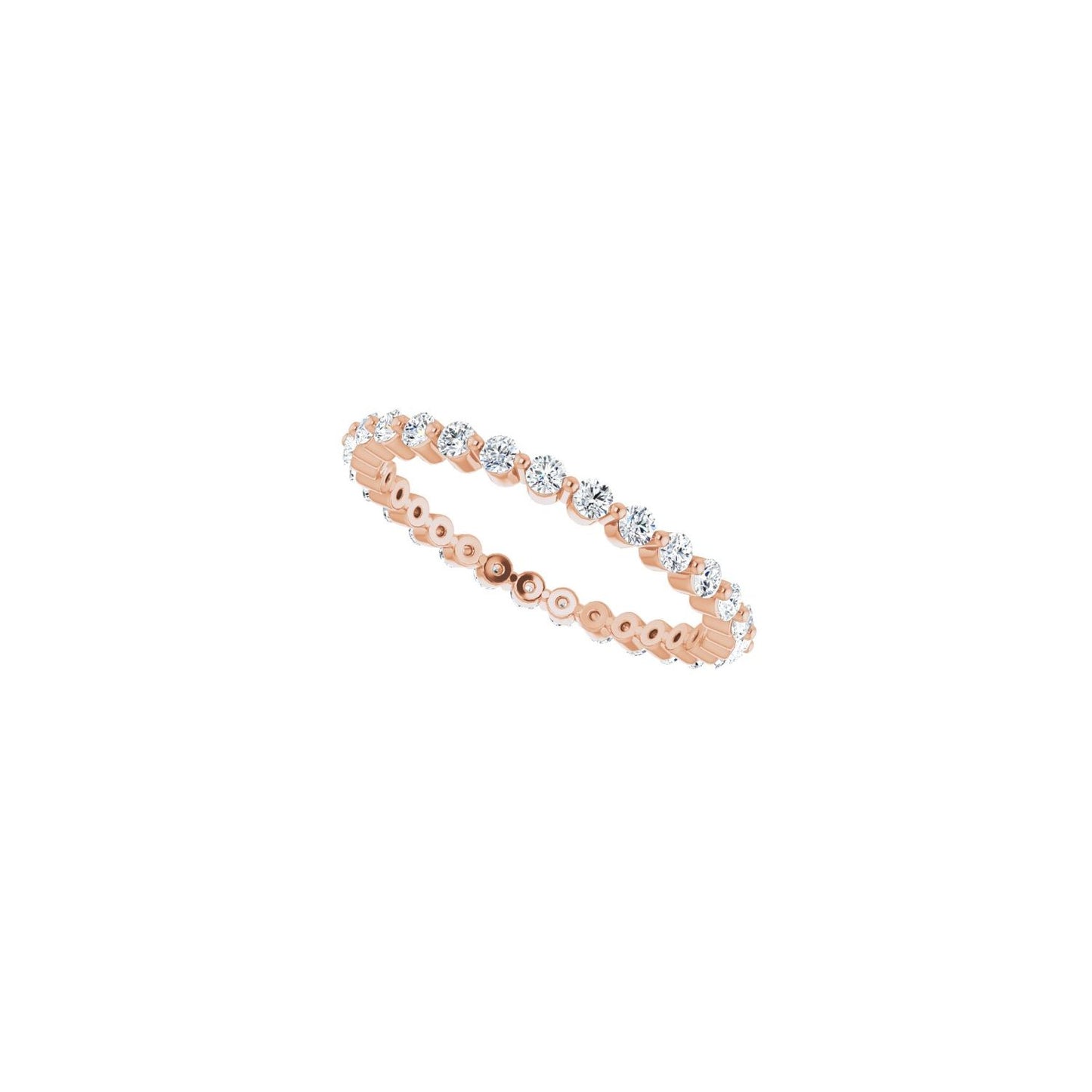 Shared-Prong Eternity Band - Round 1MM-2.5MM | Metal Type=14K Rose Gold | Diamond Size=1.5MM | Image 2