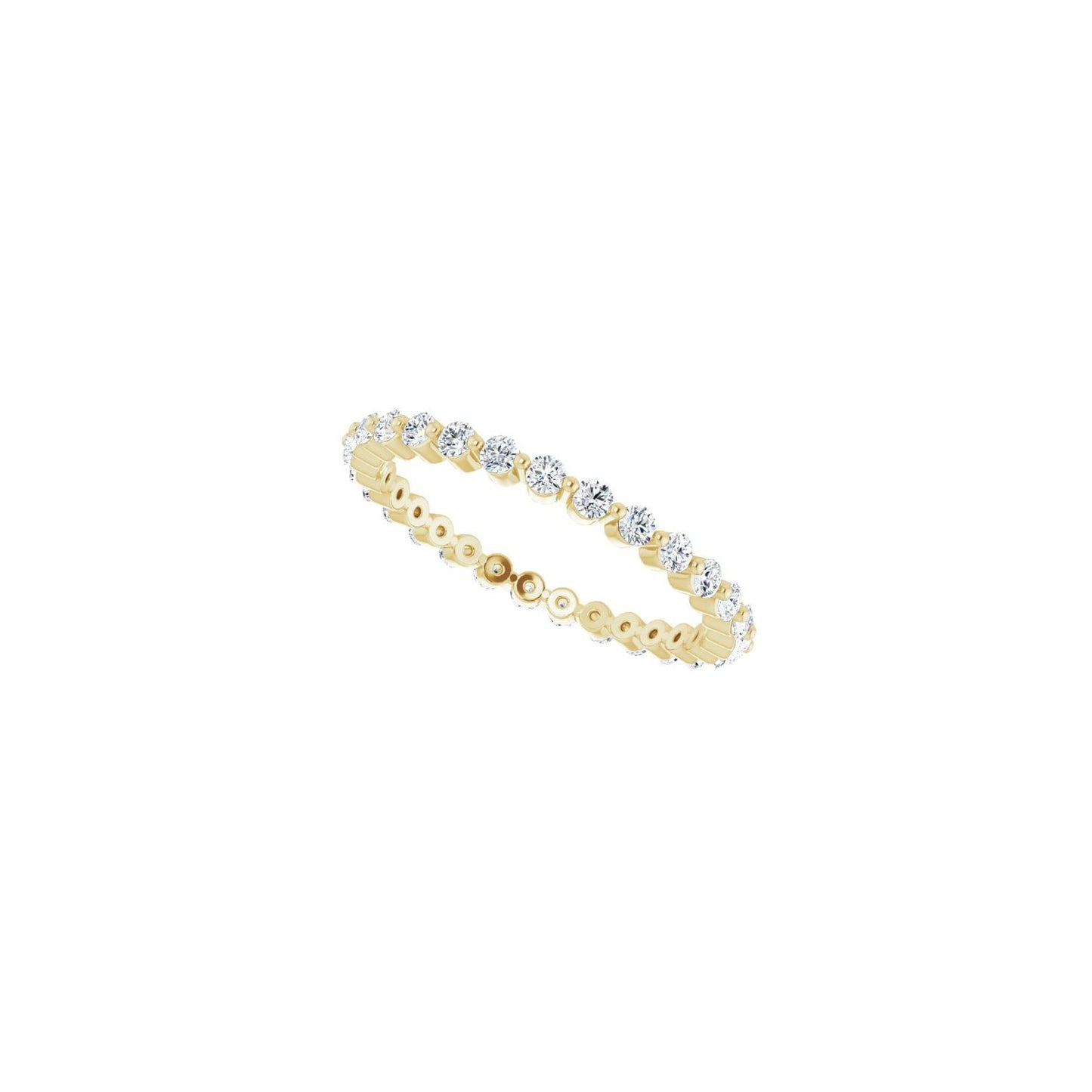 Shared-Prong Eternity Band - Round 1MM-2.5MM | Metal Type=14K Yellow Gold | Diamond Size=1.5MM | Image 2