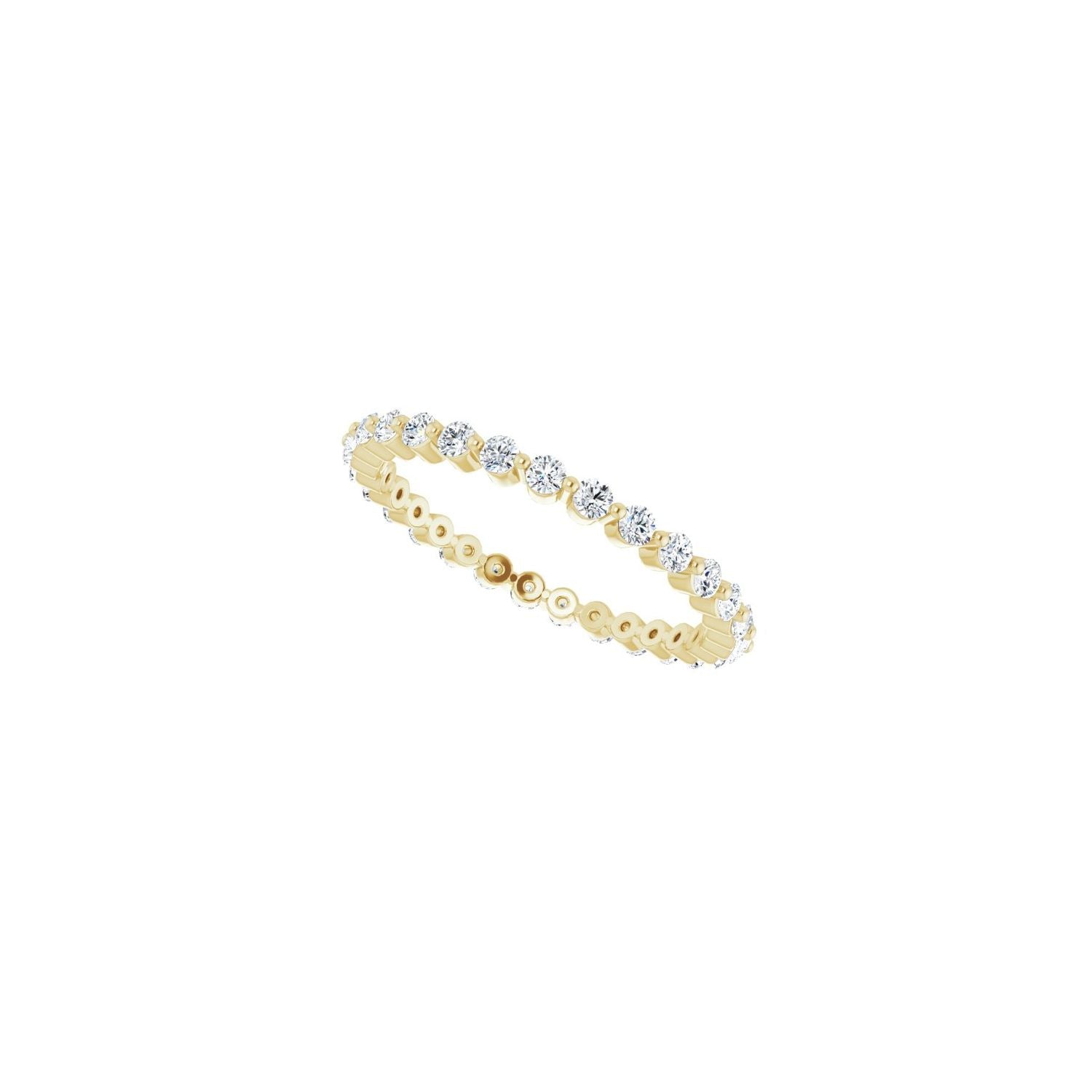 Shared-Prong Eternity Band - Round 1MM-2.5MM | Metal Type=14K Yellow Gold | Diamond Size=1.5MM | Image 2