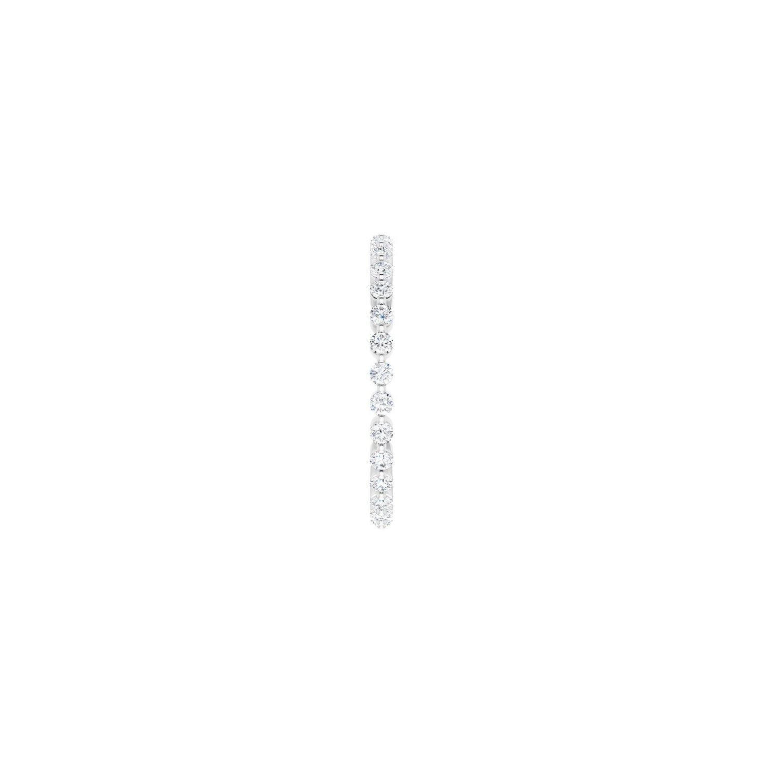 Shared-Prong Eternity Band - Round 1MM-2.5MM | Metal Type=14K White Gold | Diamond Size=1.5MM | Image 1