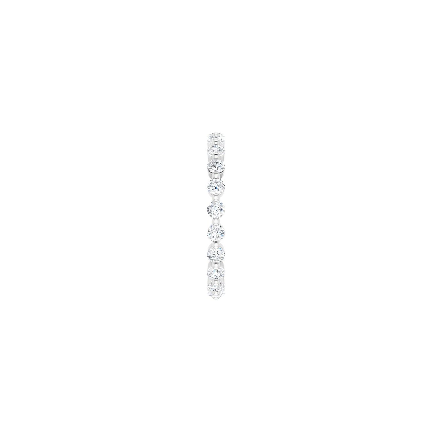 Shared-Prong Eternity Band - Round 1MM-2.5MM | Metal Type=14K White Gold | Diamond Size=2MM | Image 1
