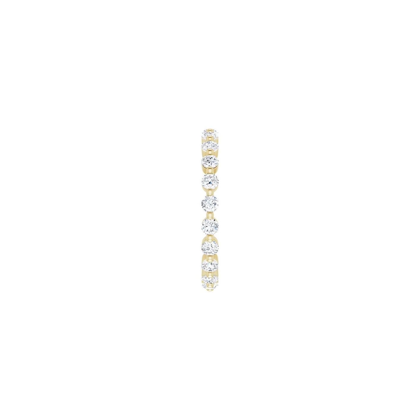 Shared-Prong Eternity Band - Round 1MM-2.5MM | Metal Type=14K Yellow Gold | Diamond Size=2MM | Image 1