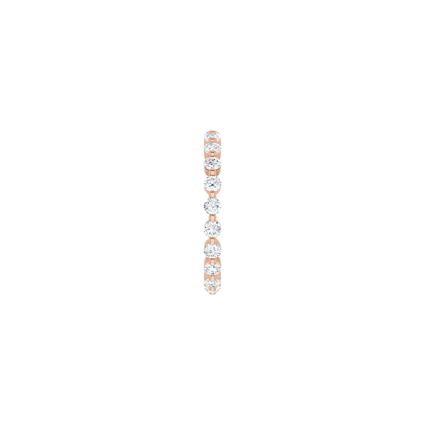 Shared-Prong Eternity Band - Round 1MM-2.5MM | Metal Type=14K Rose Gold | Diamond Size=2MM | Image 1