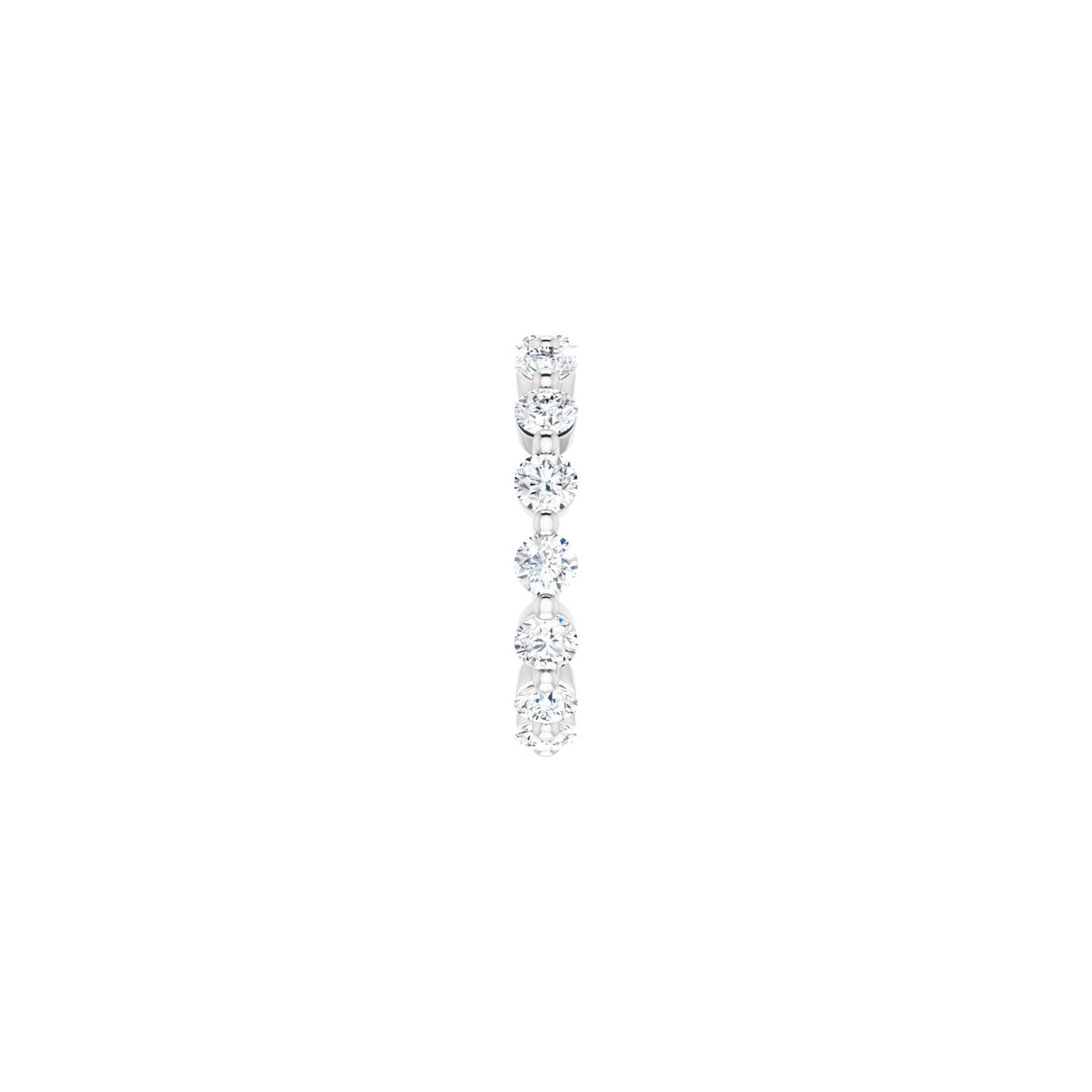 Shared-Prong Eternity Band - Round 3MM-4MM | Metal Type=14K White Gold | Diamond Size=3MM | Image 1