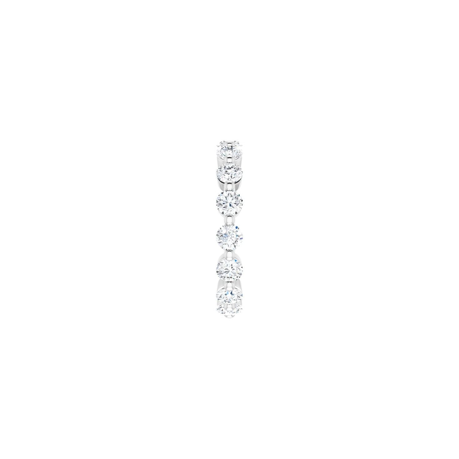 Shared-Prong Eternity Band - Round 3MM-4MM | Metal Type=14K White Gold | Diamond Size=3MM | Image 1