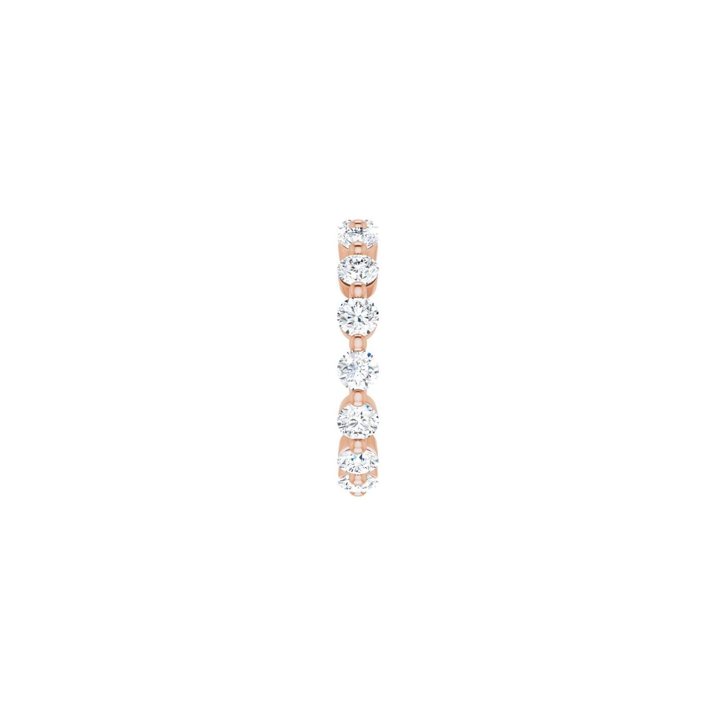 Shared-Prong Eternity Band - Round 3MM-4MM | Metal Type=14K Rose Gold | Diamond Size=3MM | Image 1