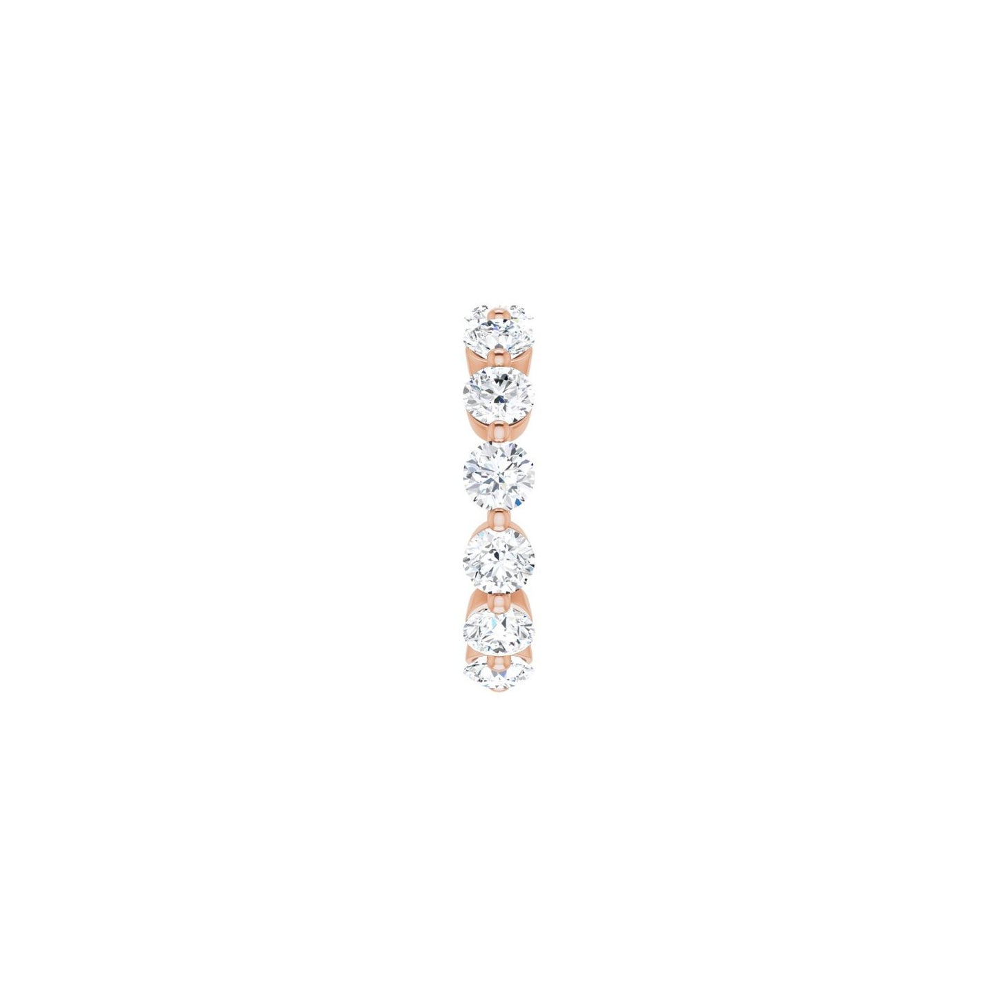 Shared-Prong Eternity Band - Round 3MM-4MM | Metal Type=14K Rose Gold | Diamond Size=4MM | Image 1