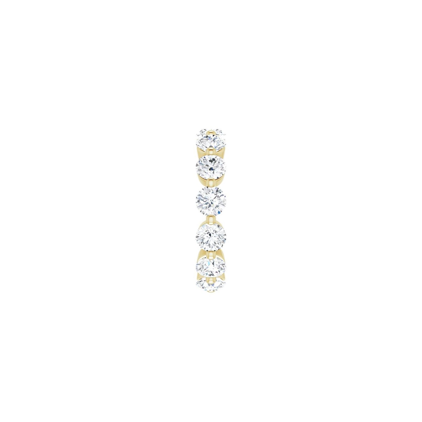 Shared-Prong Eternity Band - Round 3MM-4MM | Metal Type=14K Yellow Gold | Diamond Size=4MM | Image 1
