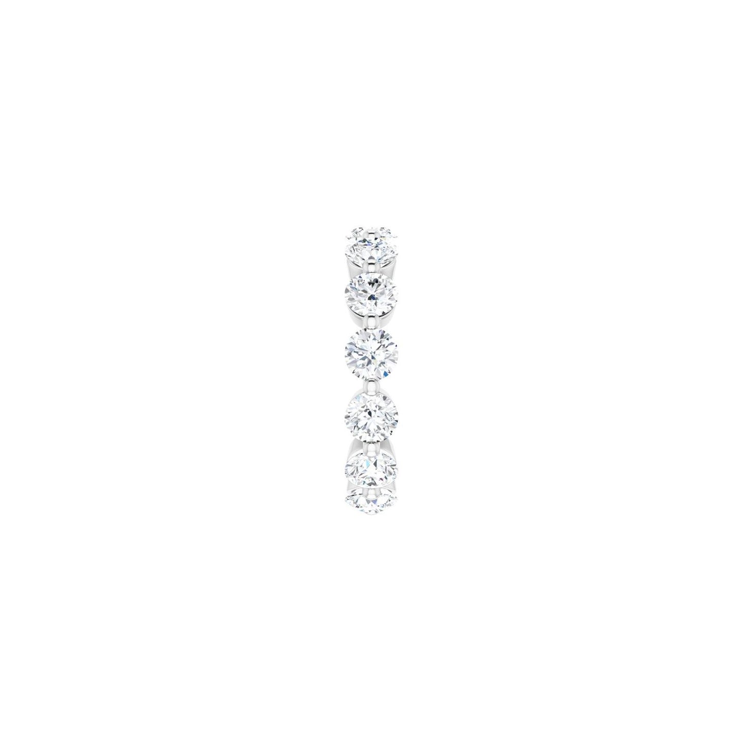 Shared-Prong Eternity Band - Round 3MM-4MM | Metal Type=14K White Gold | Diamond Size=4MM | Image 1