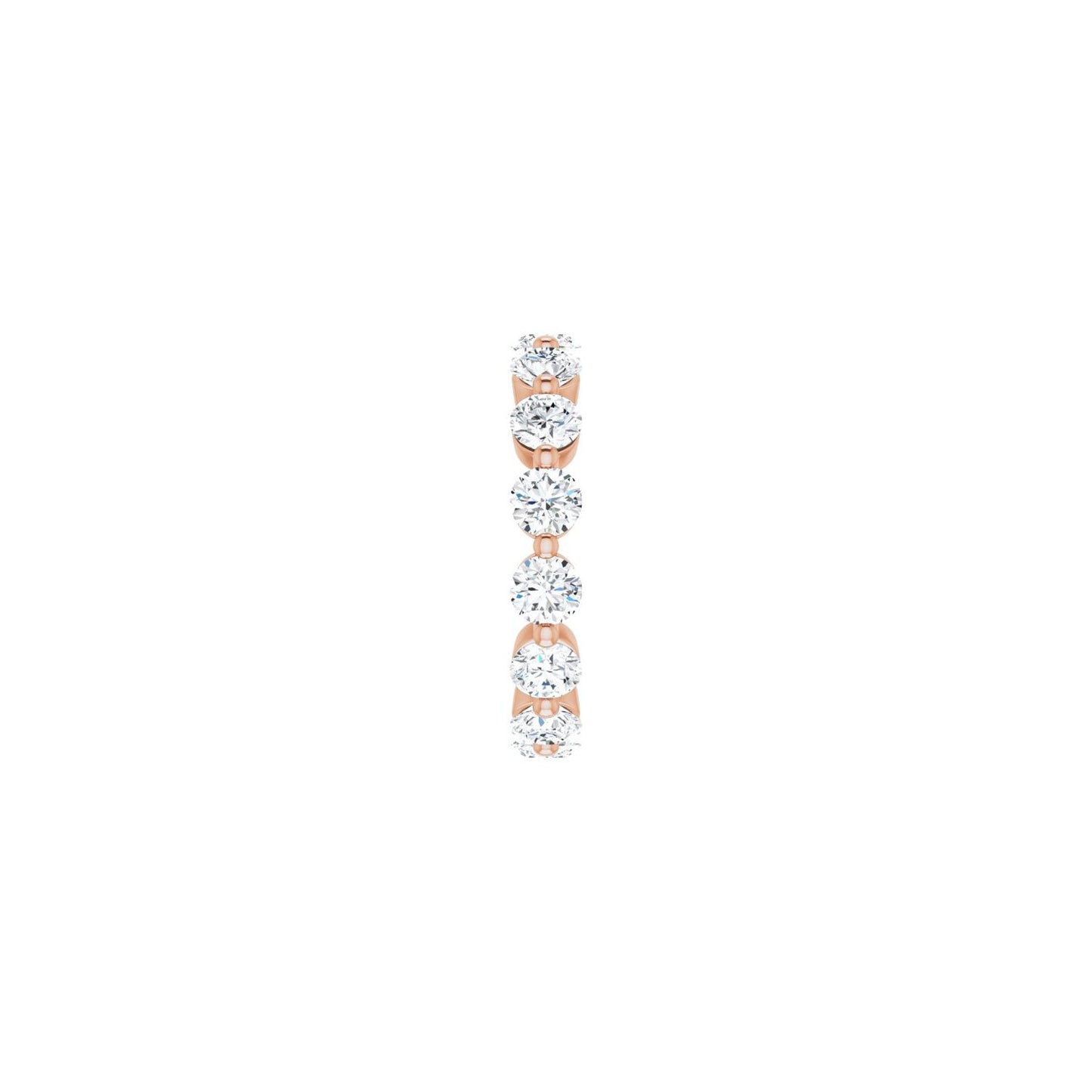 Shared-Prong Eternity Band - Round 3MM-4MM | Metal Type=14K Rose Gold | Diamond Size=3.5MM | Image 1