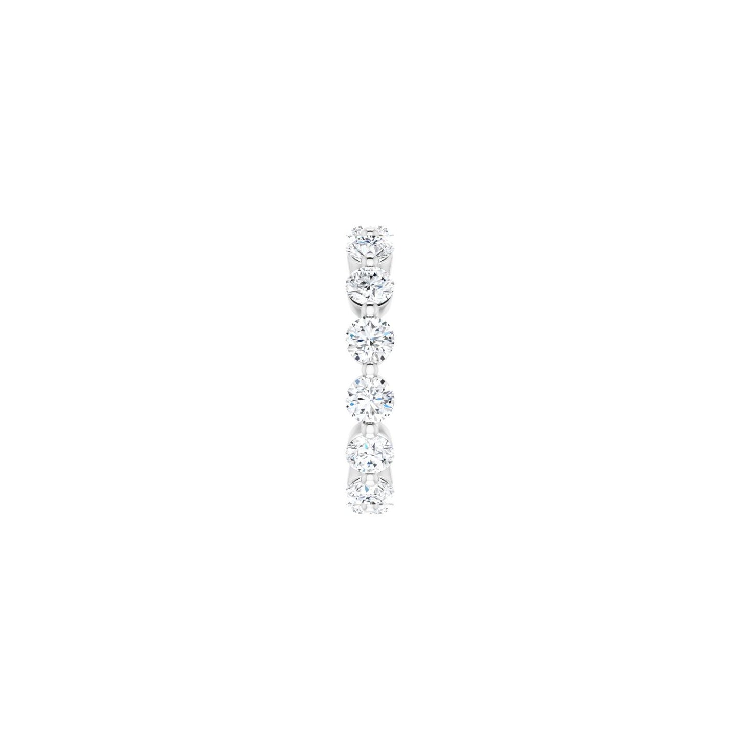 Shared-Prong Eternity Band - Round 3MM-4MM | Metal Type=14K White Gold | Diamond Size=3.5MM | Image 1