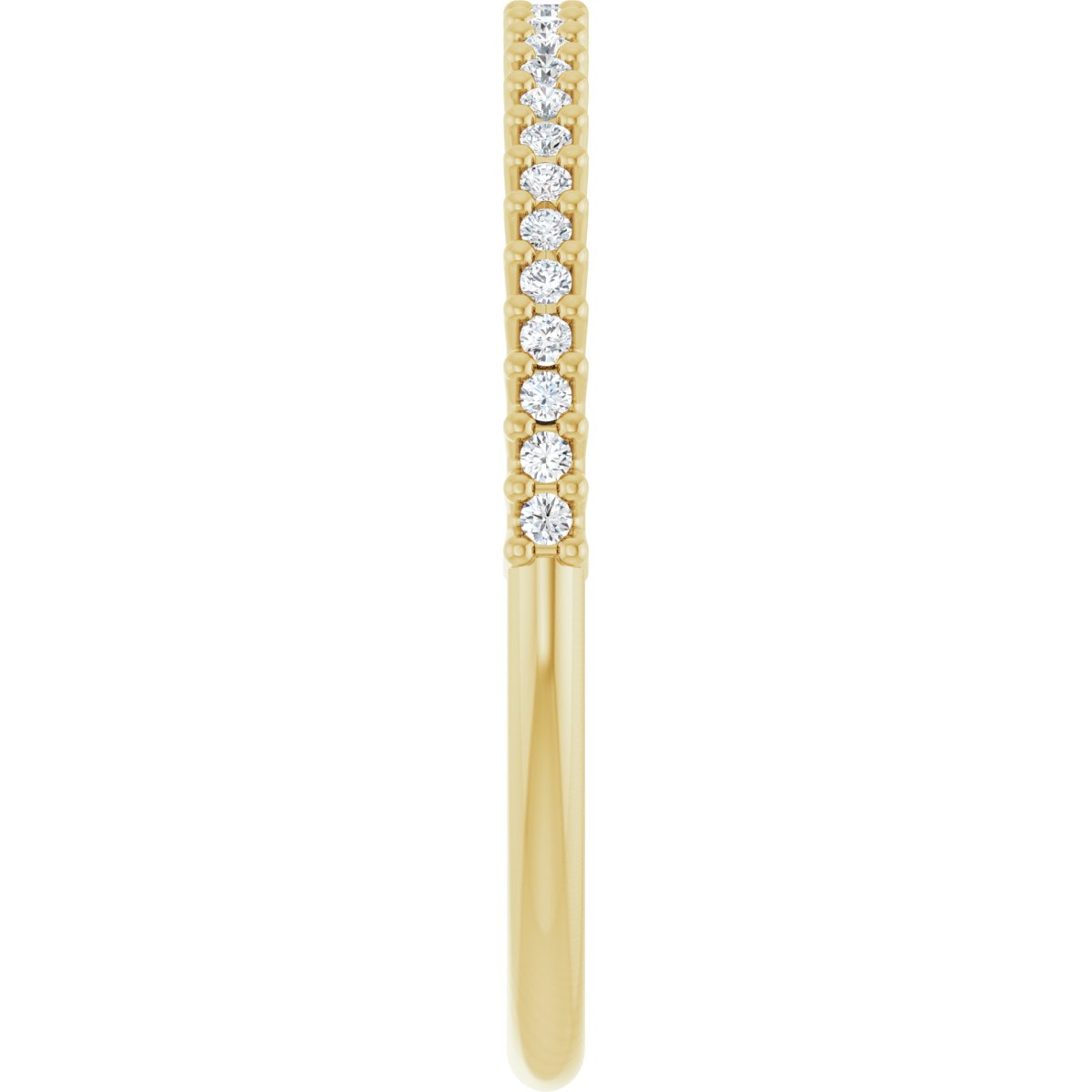 Shared-Prong Anniversary Band - Round | Metal Type=14K Yellow Gold | Diamond Size=1MM | Image 2