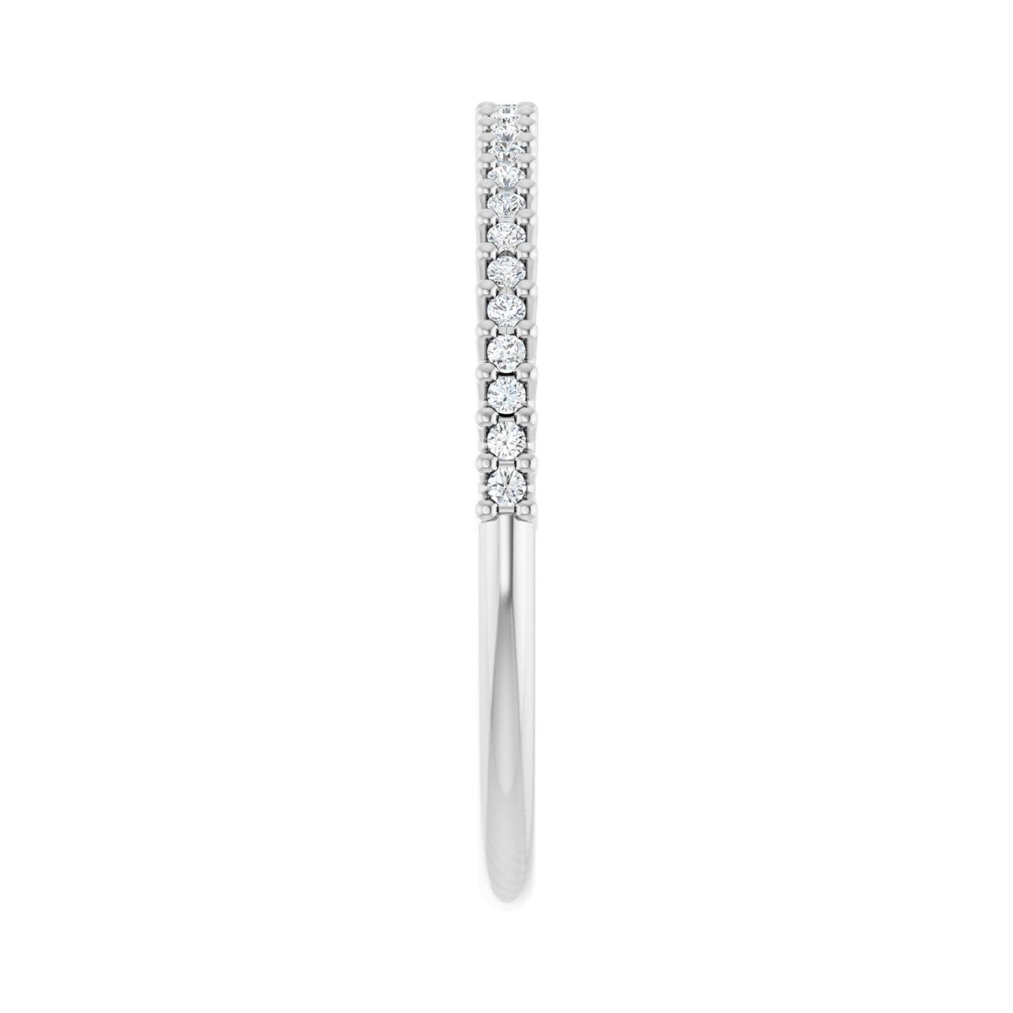 Shared-Prong Anniversary Band - Round 1MM-2.5MM | Metal Type=14K White Gold | Diamond Size=1MM | Image 1