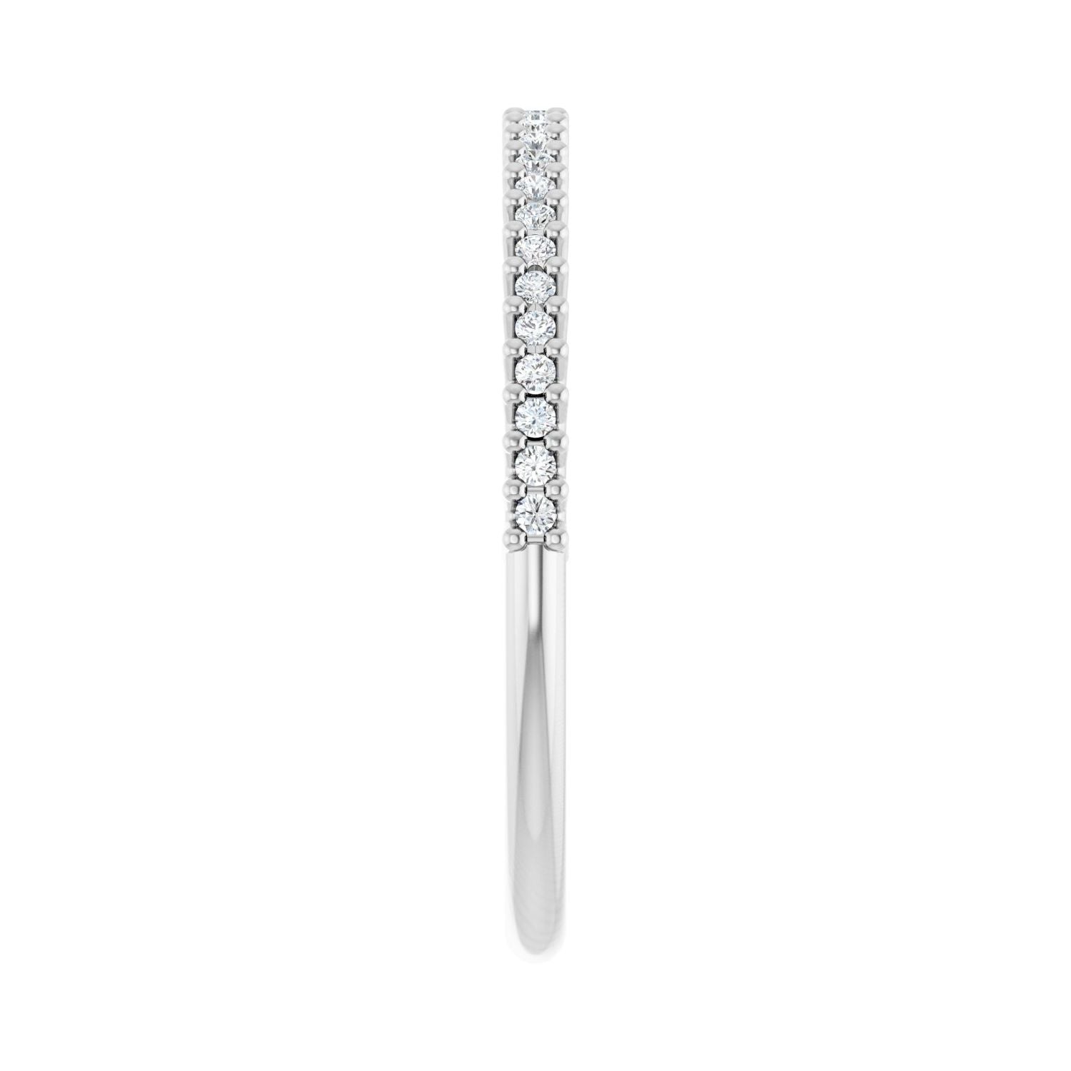 Shared-Prong Anniversary Band - Round 1MM-2.5MM | Metal Type=14K White Gold | Diamond Size=1MM | Image 1