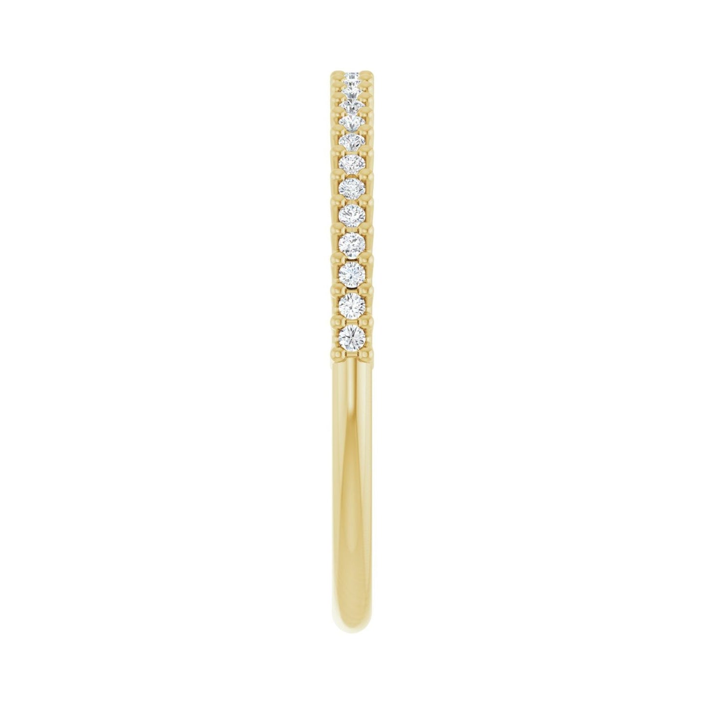 Shared-Prong Anniversary Band - Round 1MM-2.5MM | Metal Type=14K Yellow Gold | Diamond Size=1MM | Image 1