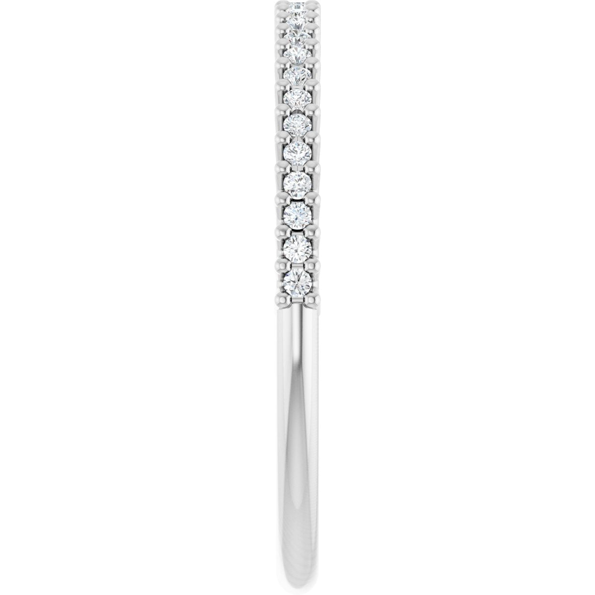 Shared-Prong Anniversary Band - Round | Metal Type=14K White Gold | Diamond Size=1MM | Image 2