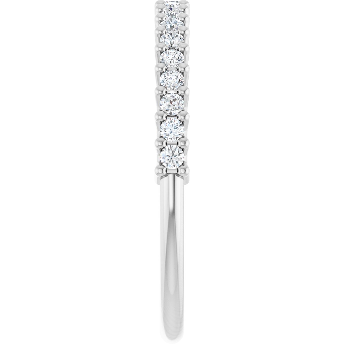 Shared-Prong Anniversary Band - Round | Metal Type=14K White Gold | Diamond Size=1.5MM | Image 2