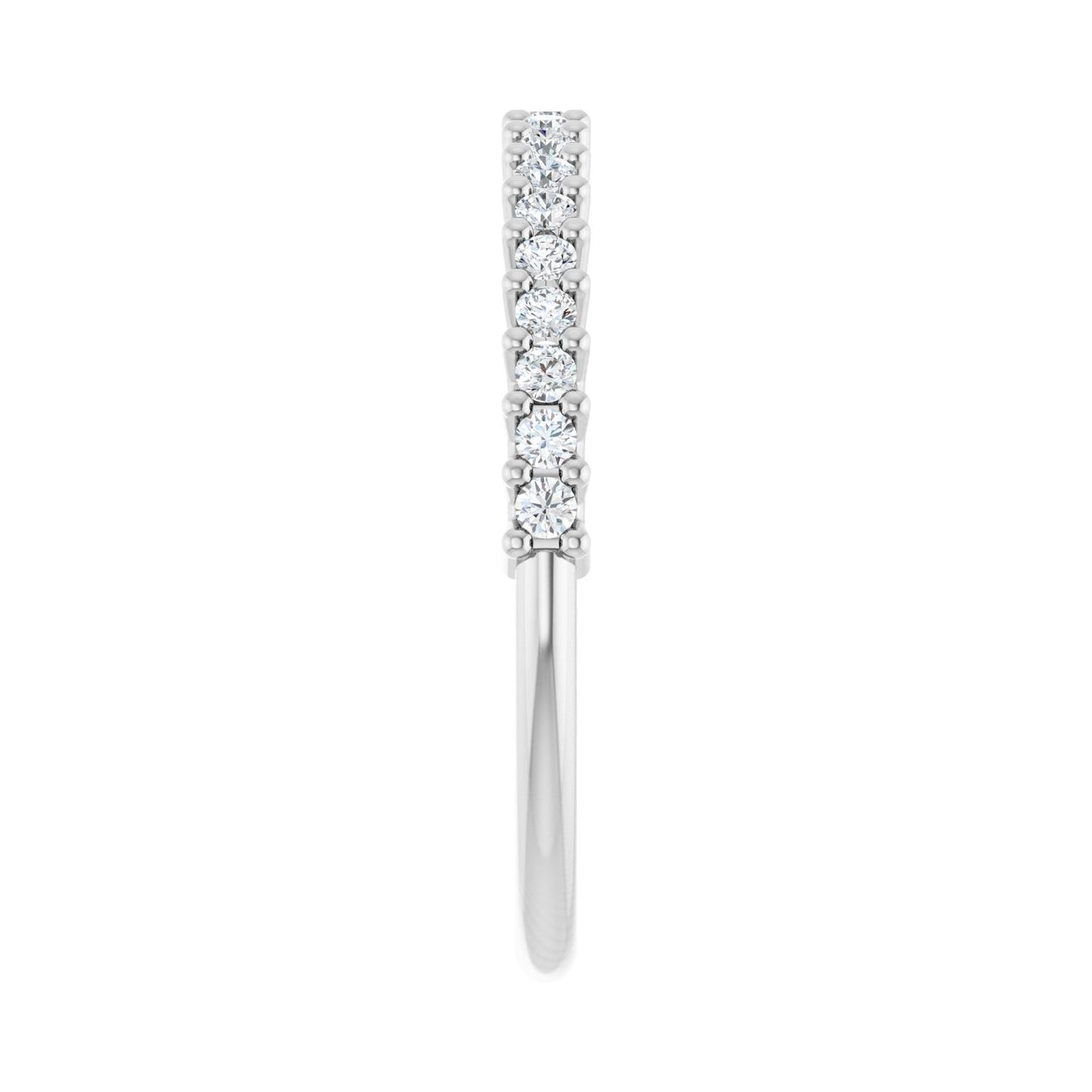 Shared-Prong Anniversary Band - Round 1MM-2.5MM | Metal Type=14K White Gold | Diamond Size=1.5MM | Image 1
