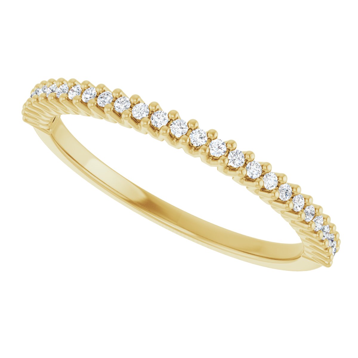Shared-Prong Anniversary Band - Round | Metal Type=14K Yellow Gold | Diamond Size=1MM | Image 3