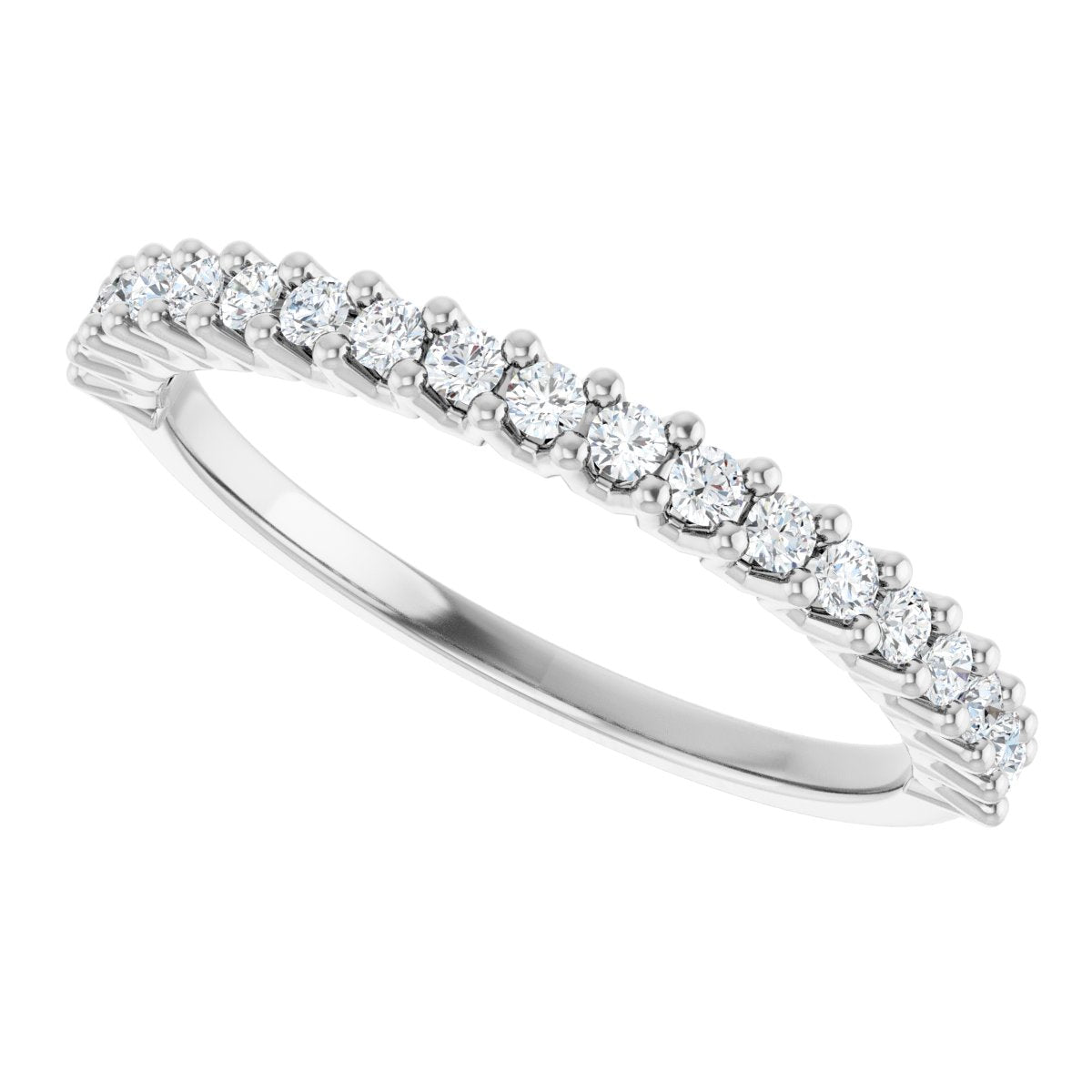 Shared-Prong Anniversary Band - Round | Metal Type=14K White Gold | Diamond Size=1.5MM | Image 3
