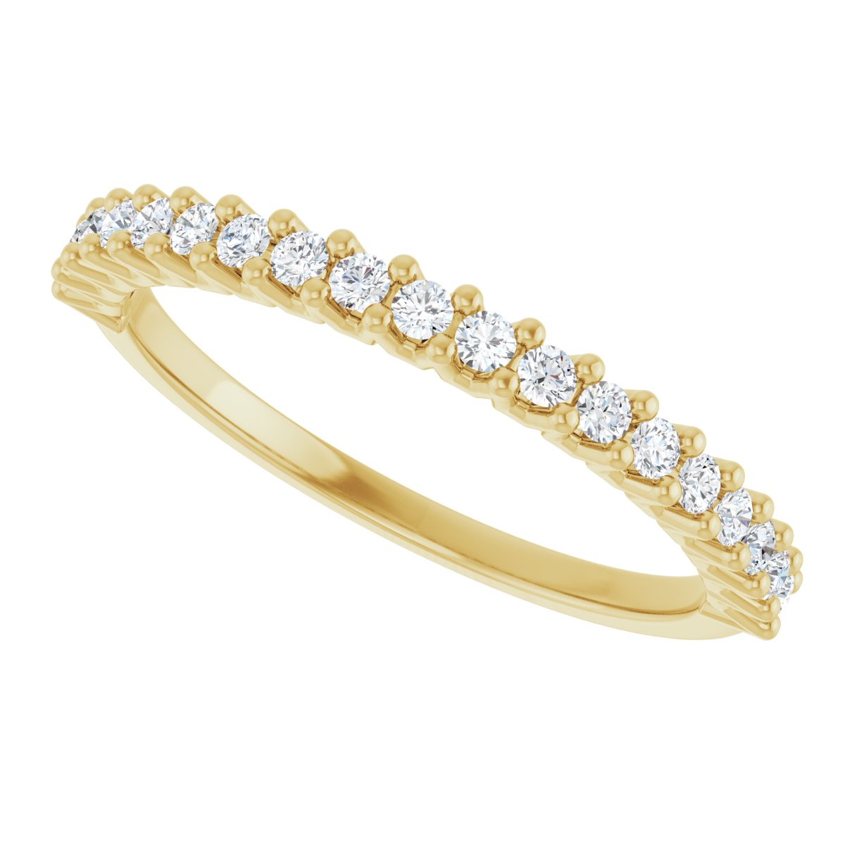 Shared-Prong Anniversary Band - Round | Metal Type=14K Yellow Gold | Diamond Size=1.5MM | Image 3