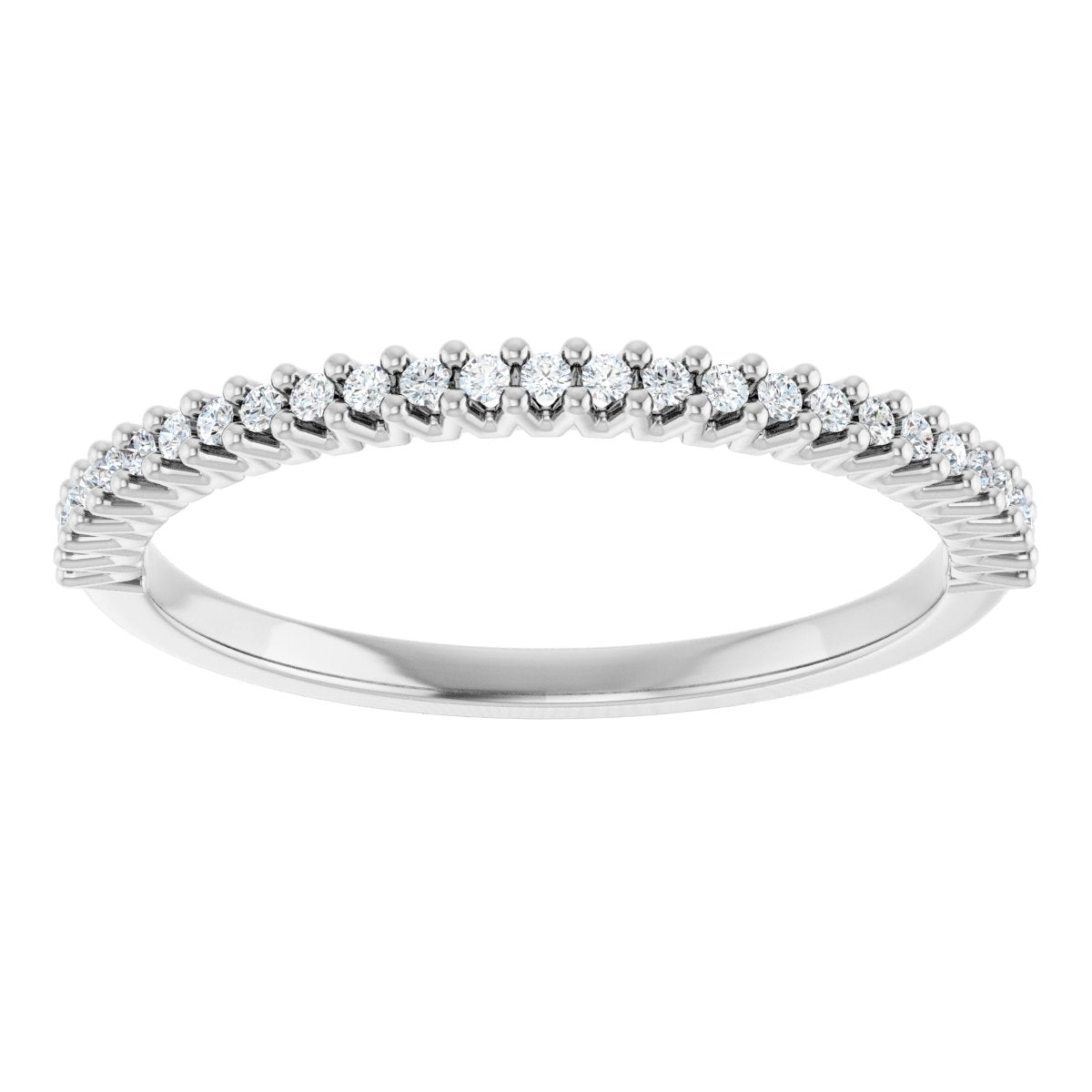Shared-Prong Anniversary Band - Round | Metal Type=14K White Gold | Diamond Size=1MM | Image 1