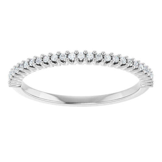 Shared-Prong Anniversary Band - Round | Metal Type=14K White Gold | Diamond Size=1MM | Image 1